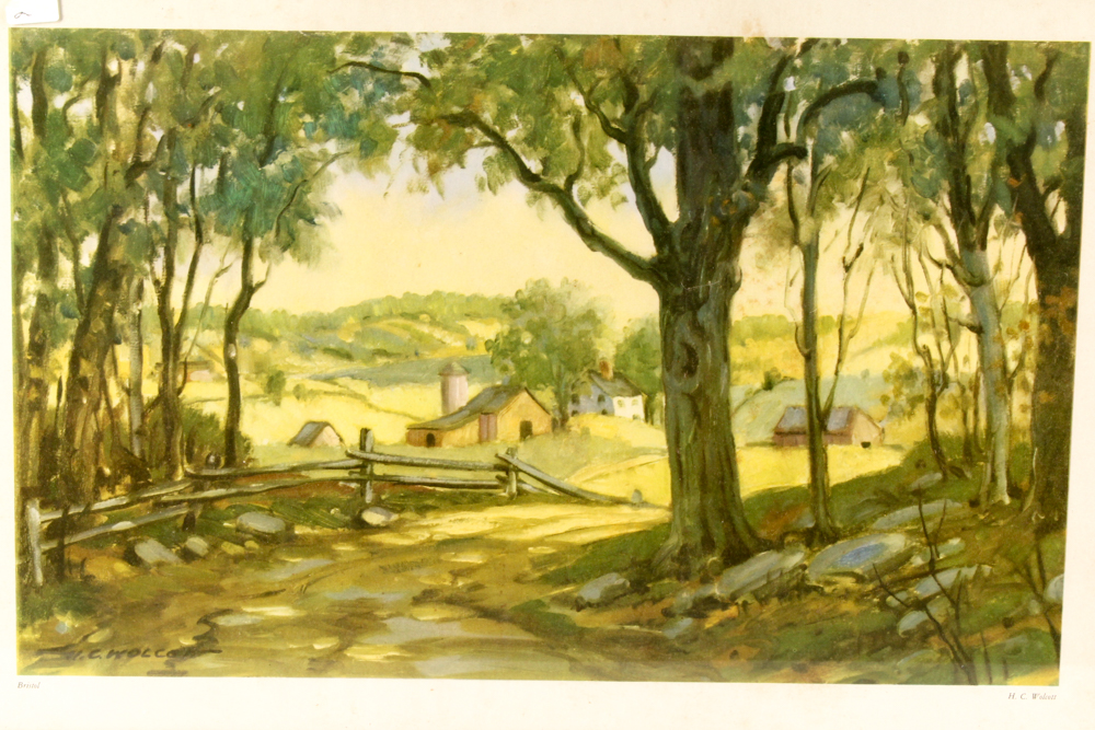 Deborah Bundy Watercolor on Paper with Offset Lithographs