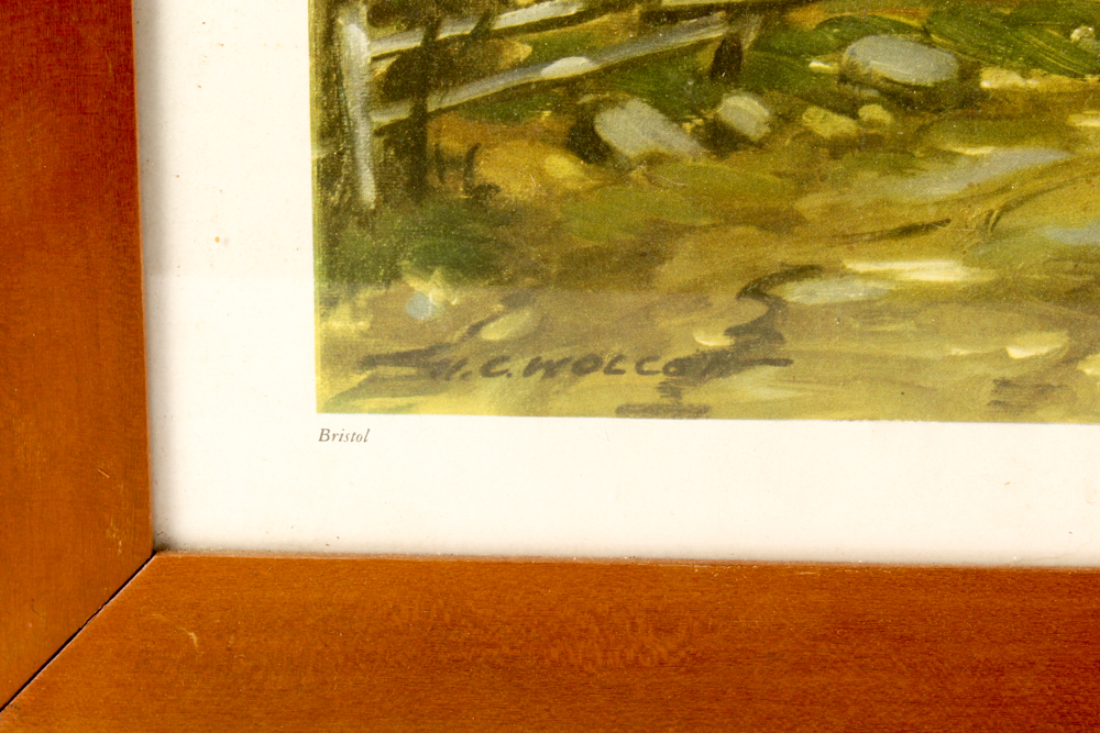 Deborah Bundy Watercolor on Paper with Offset Lithographs