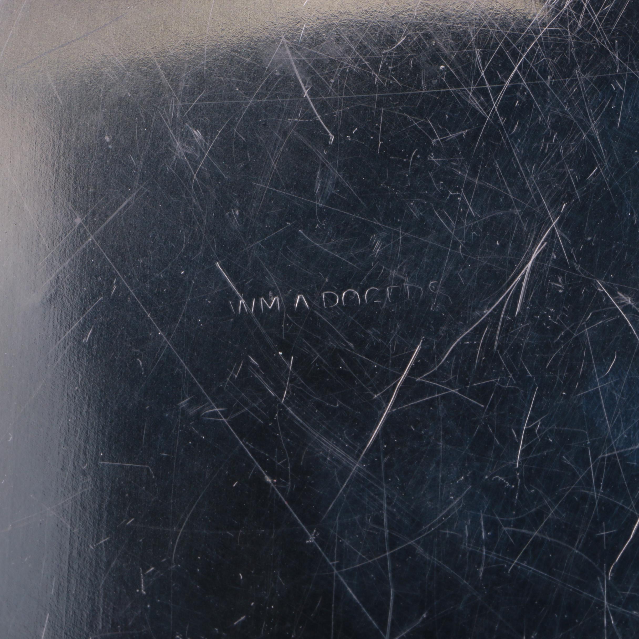 Wm. A. Rogers Enameled Silver Plates with Scroll-and-Flower Rimmed Tray