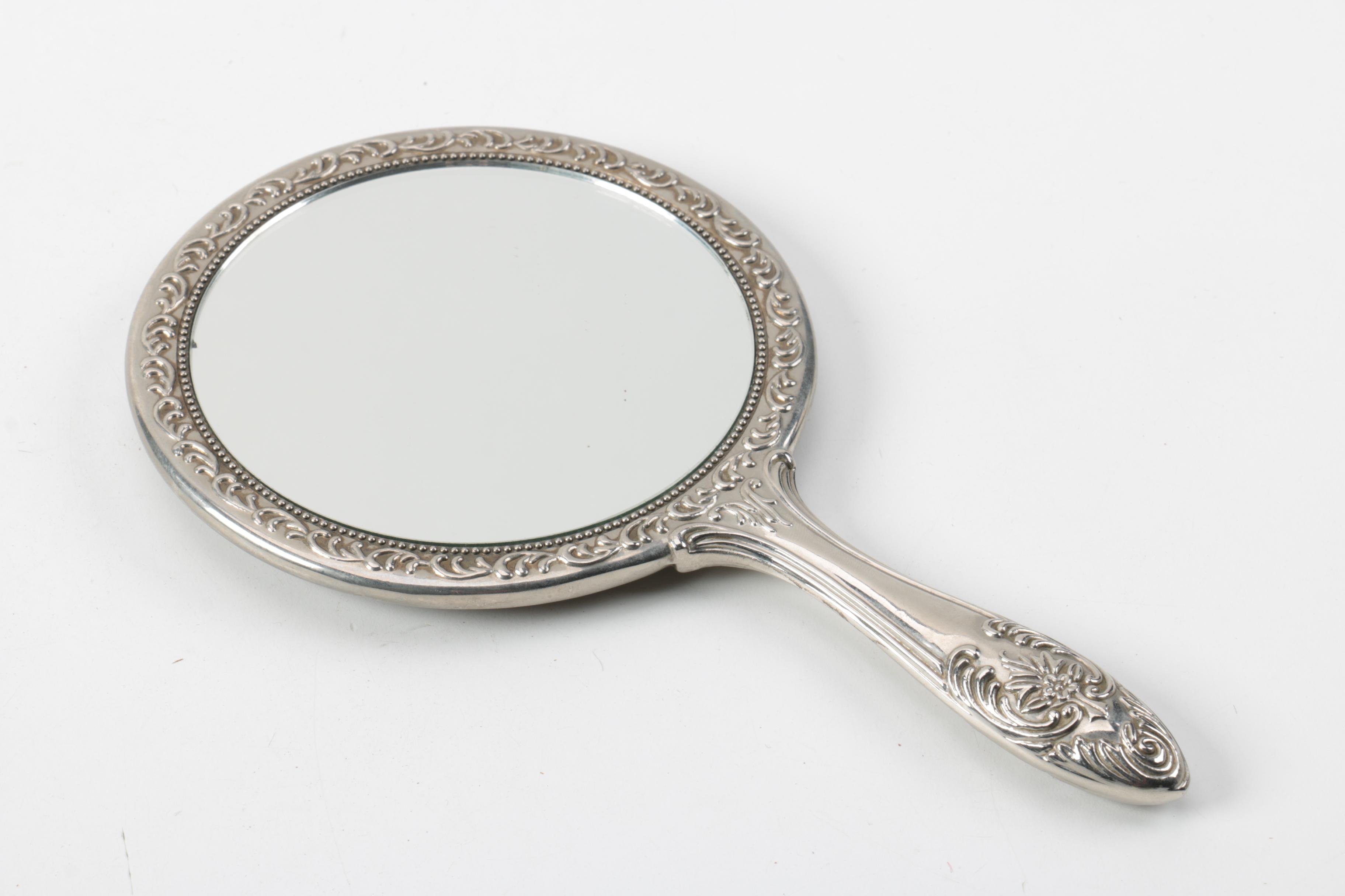 Vintage Hand Mirror and Magnifying Glass