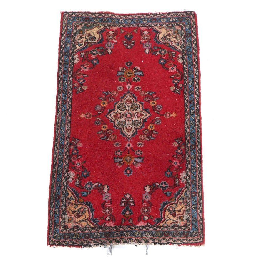 Hand-Knotted Persian Village Accent Rug