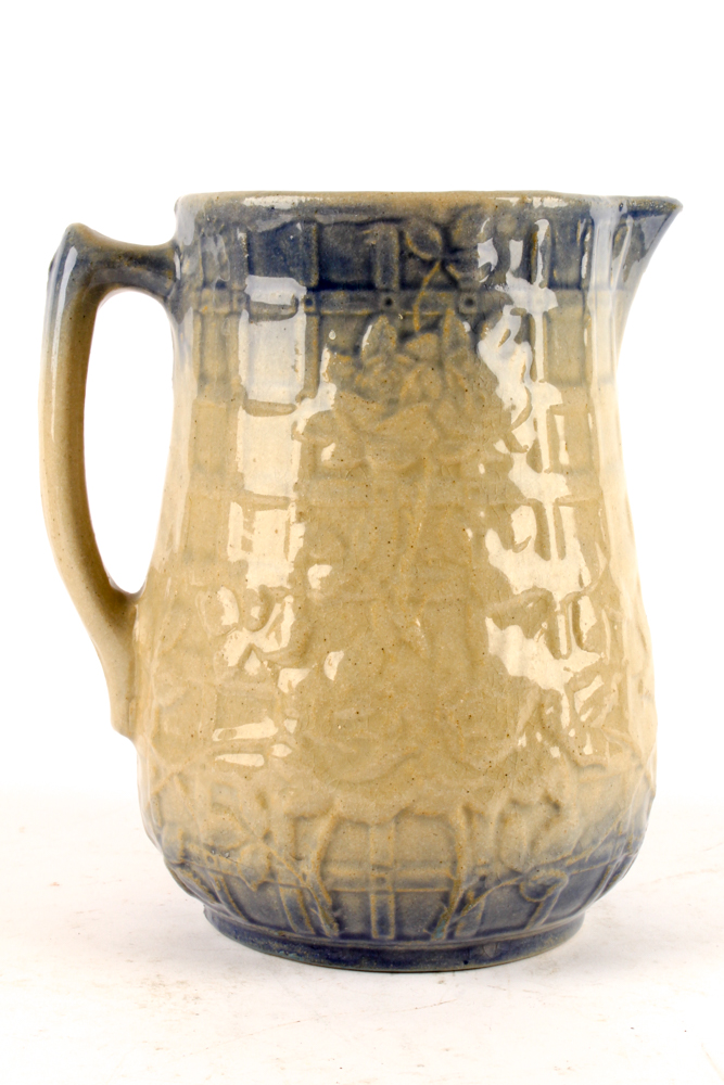 Antique Rose on Trellis Stoneware Pitcher