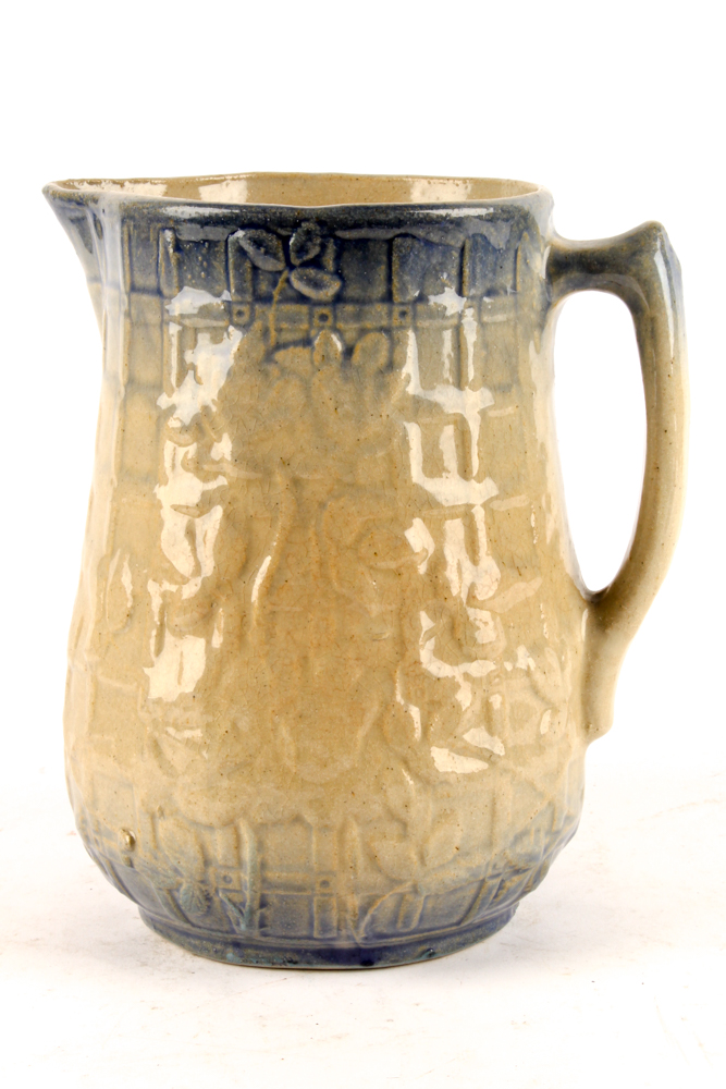 Antique Rose on Trellis Stoneware Pitcher