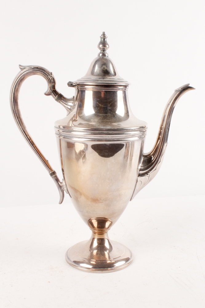 International Silver Co. "Concord" Silver Plate Coffee Pot and Other Serveware