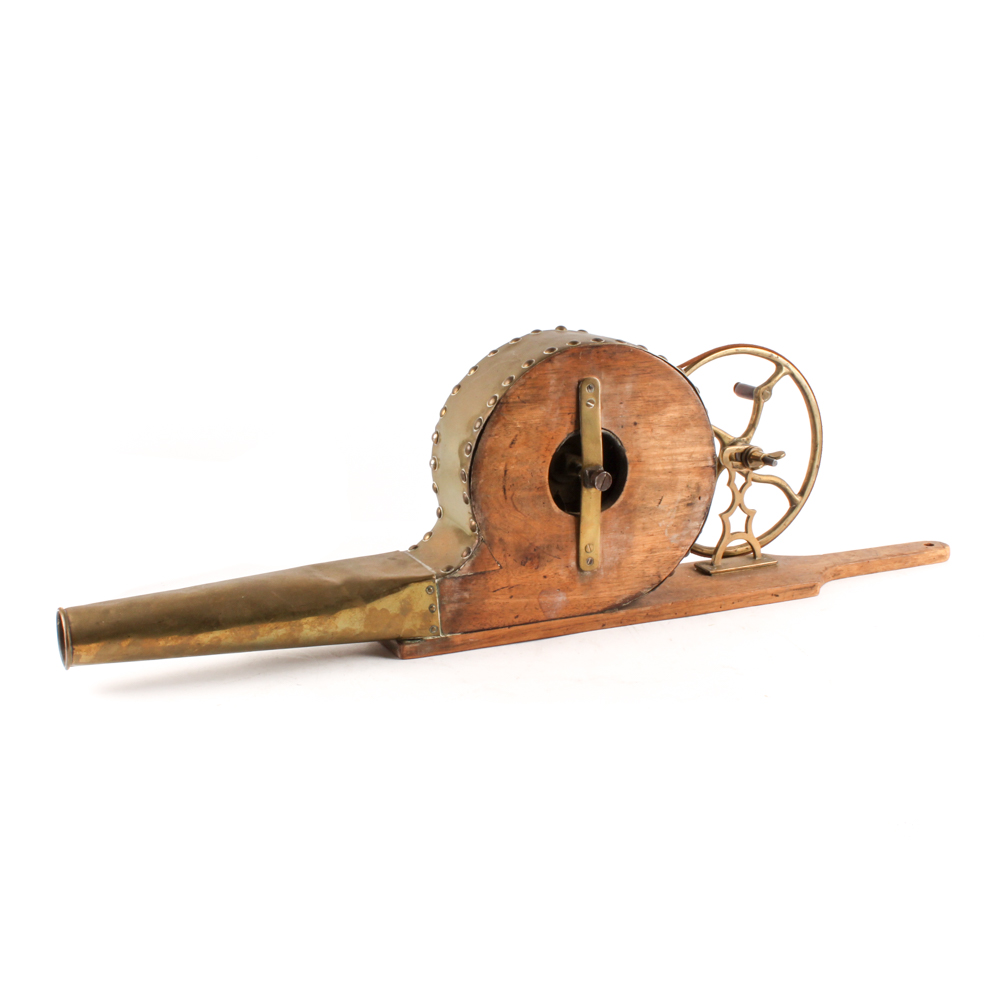 Brass and Wood Antique Rotary Bellows