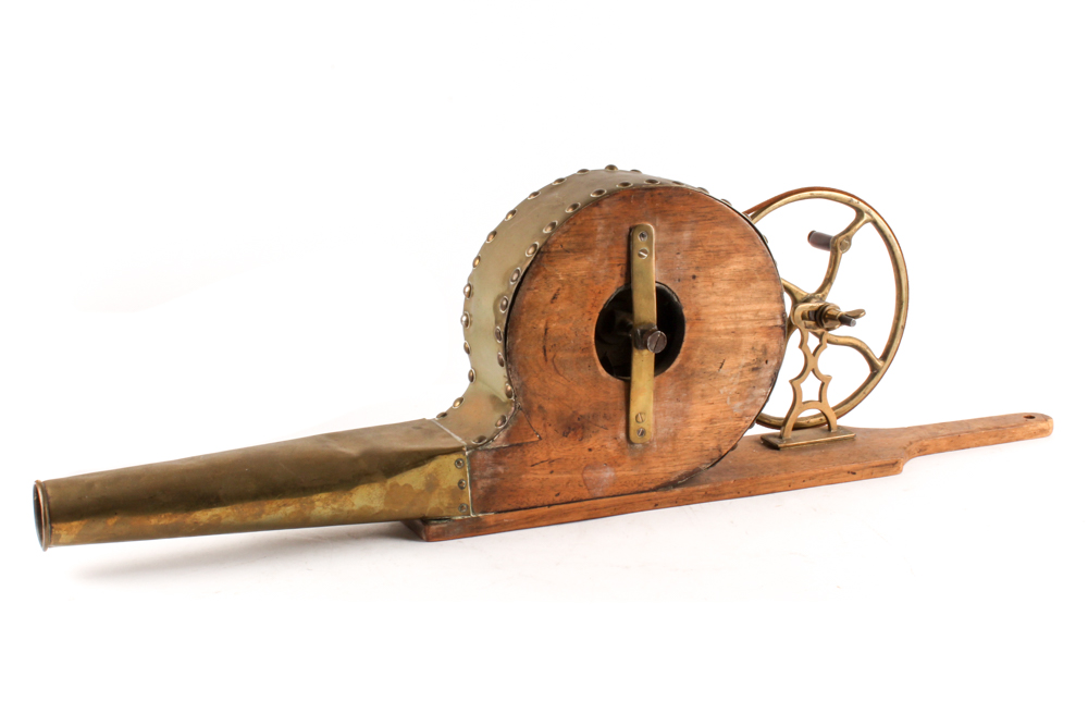 Brass and Wood Antique Rotary Bellows