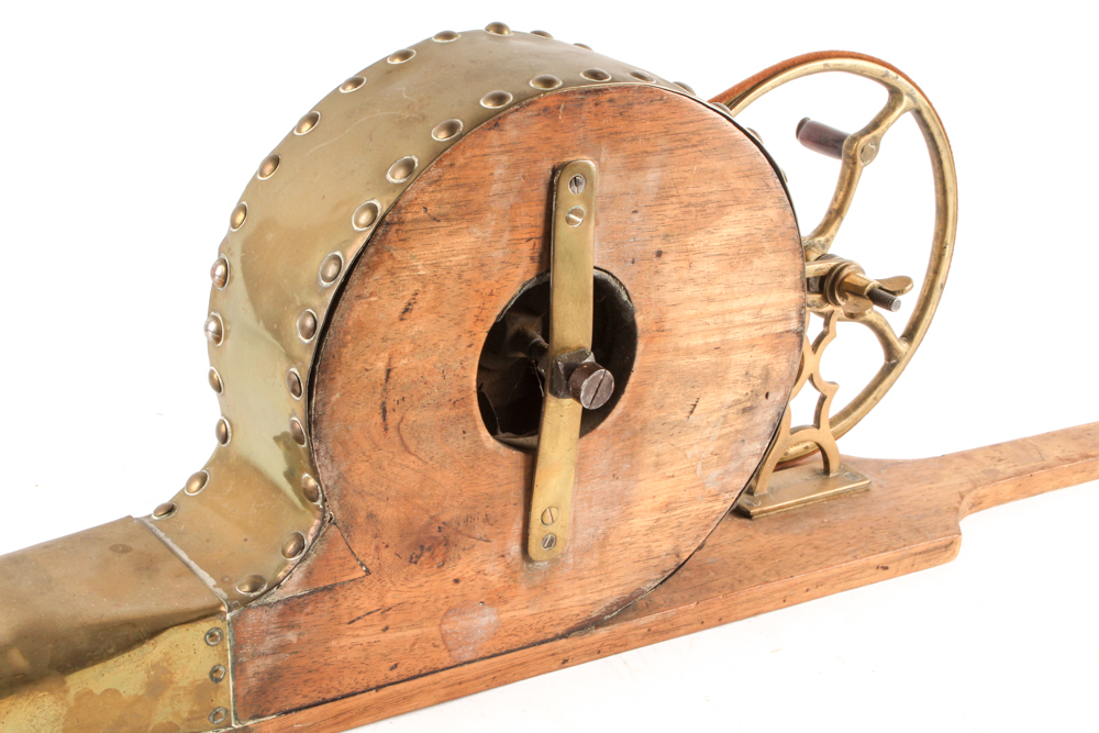 Brass and Wood Antique Rotary Bellows