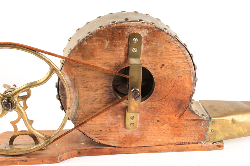 Brass and Wood Antique Rotary Bellows