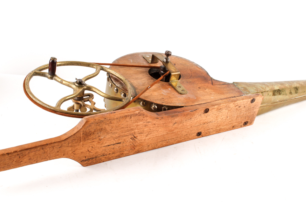 Brass and Wood Antique Rotary Bellows