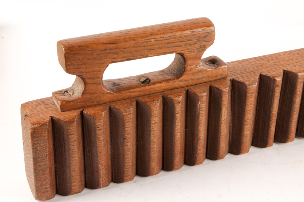 Vintage Wood Clamp, Laundry Mangling Board and Other Wooden Décor