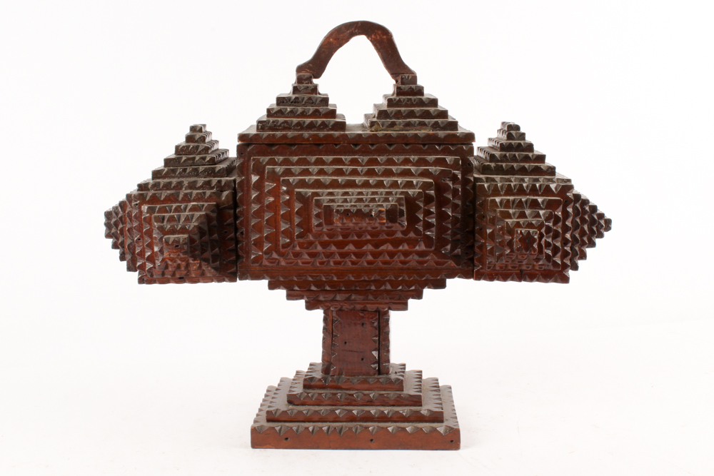 Tramp Art Vintage Trinket Box