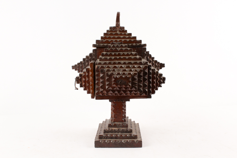 Tramp Art Vintage Trinket Box