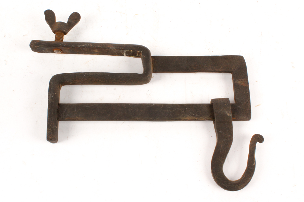 John Linwood Antique Roasting Jack with Mantel Bracket