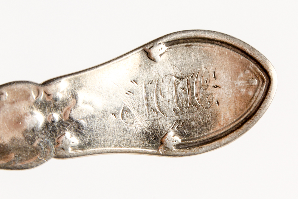 19th Century Brown & Marsters Coin Silver Foliate Handle Teaspoons