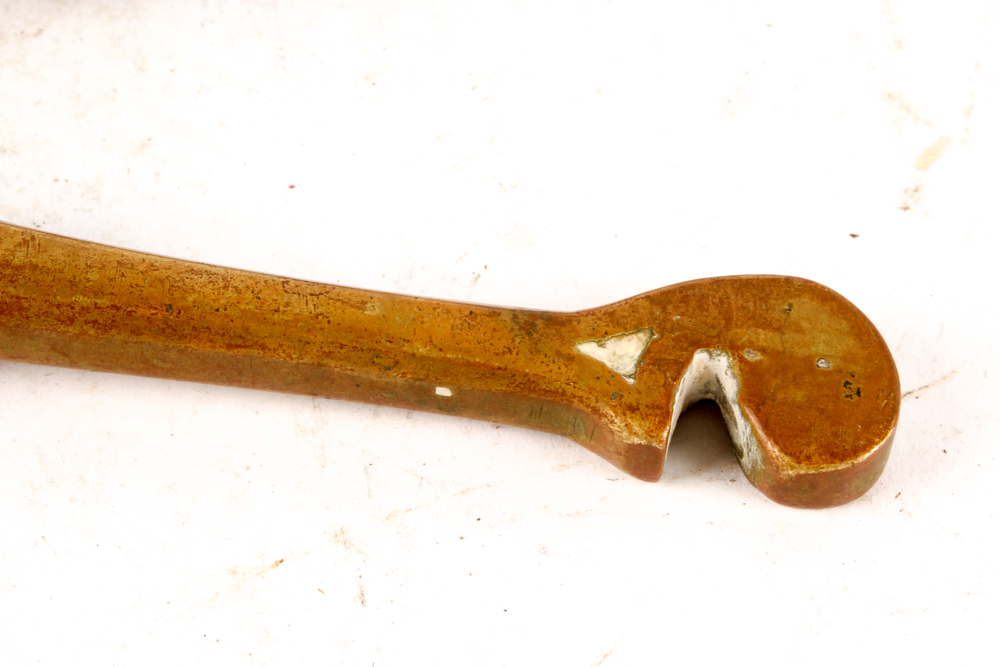 Brass Rooster Head Nutcracker