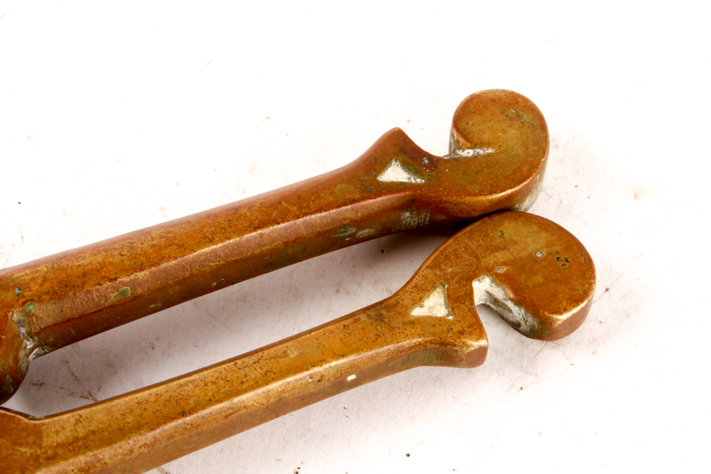 Brass Rooster Head Nutcracker