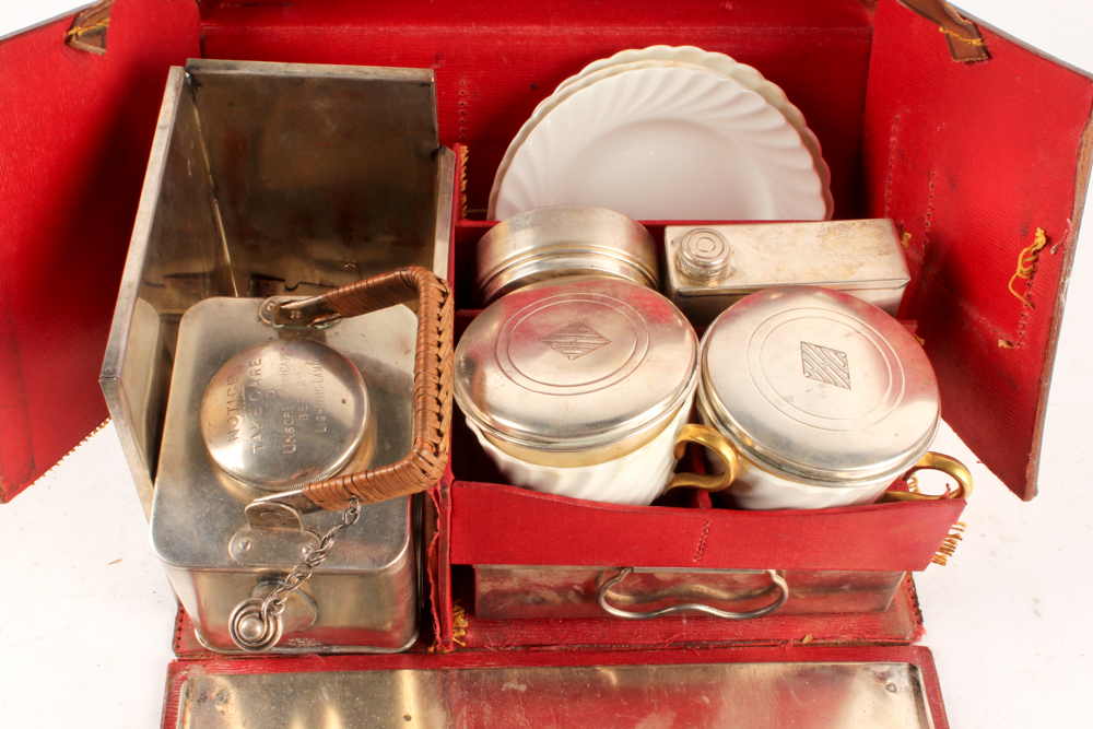 British Made Antique Traveling Tea Set