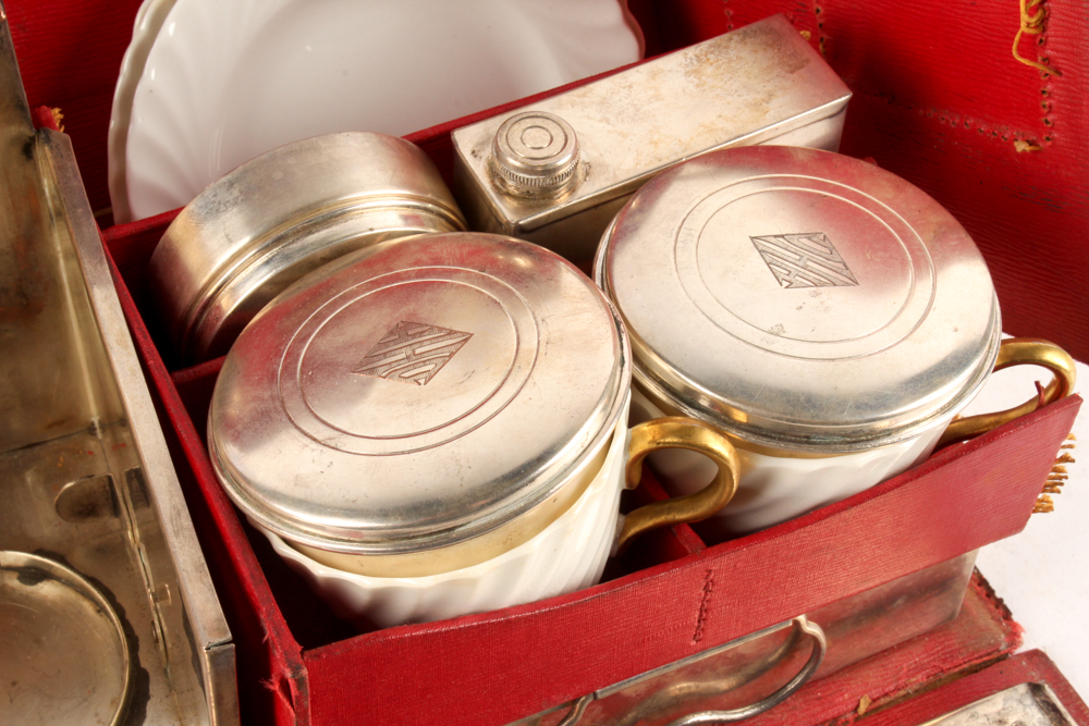 British Made Antique Traveling Tea Set