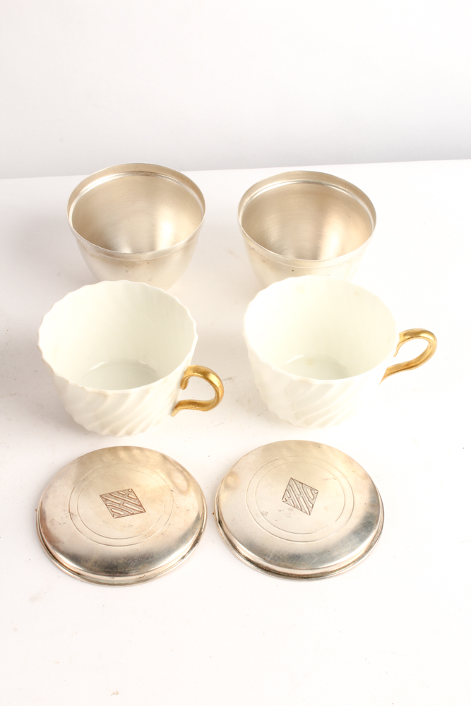 British Made Antique Traveling Tea Set