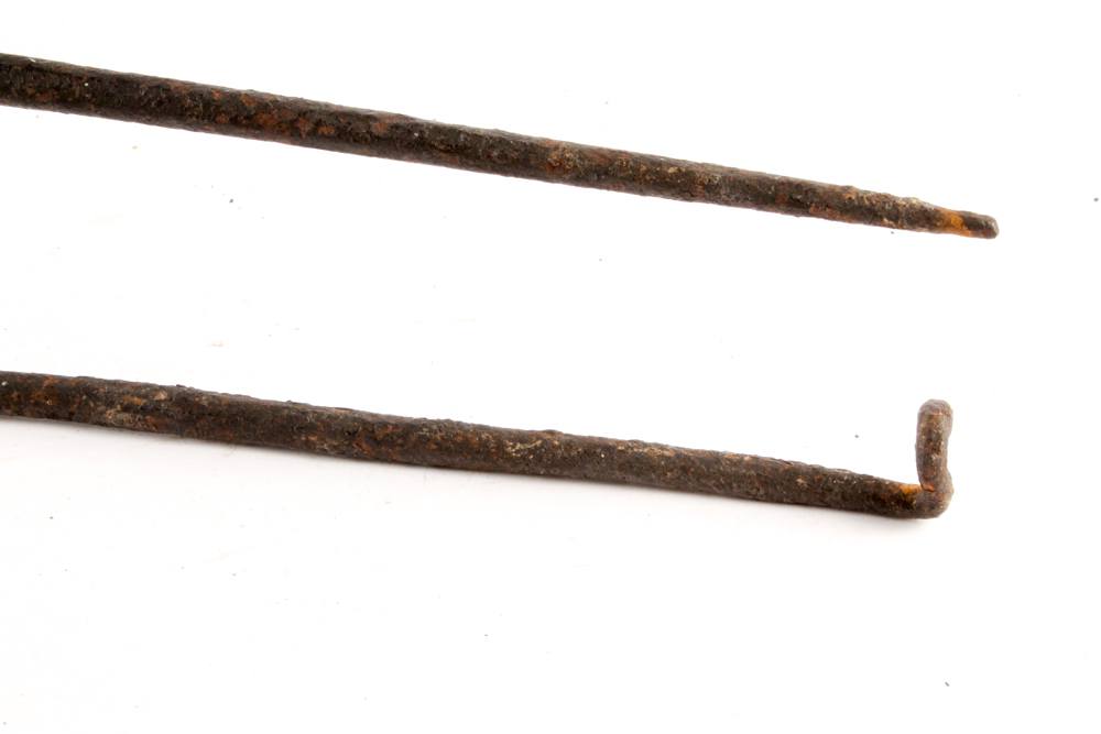 Antique Baker's Peel and Cast Iron Hearth Waffle Iron