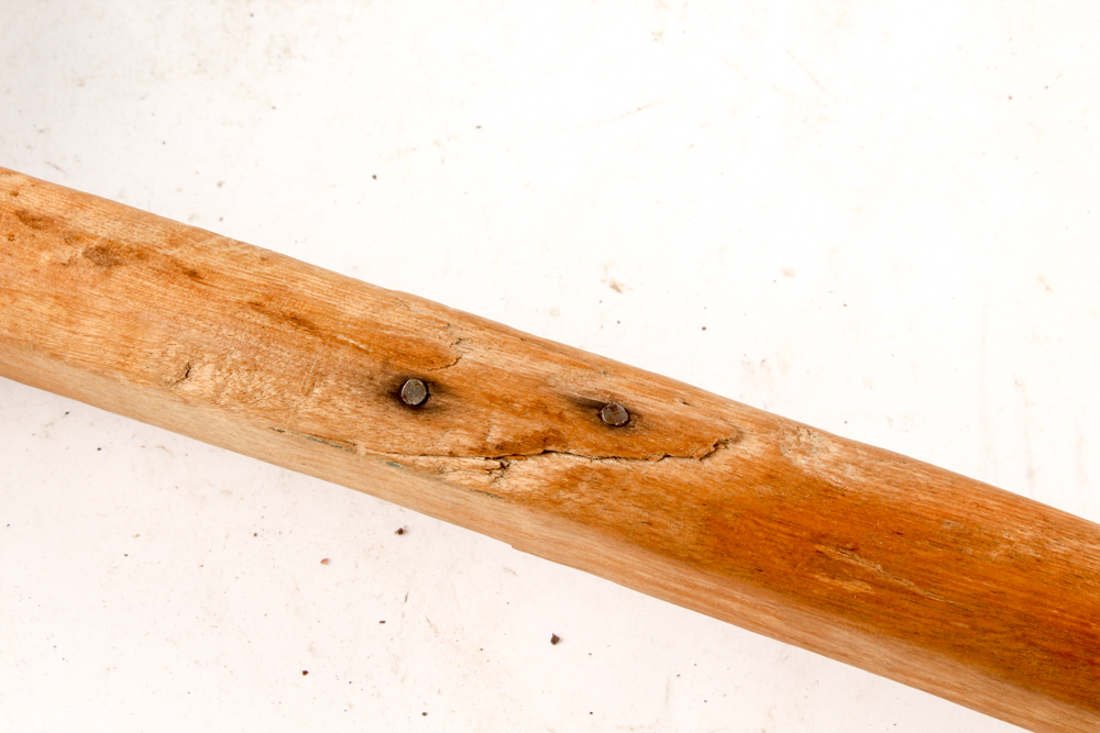 Antique Baker's Peel and Cast Iron Hearth Waffle Iron