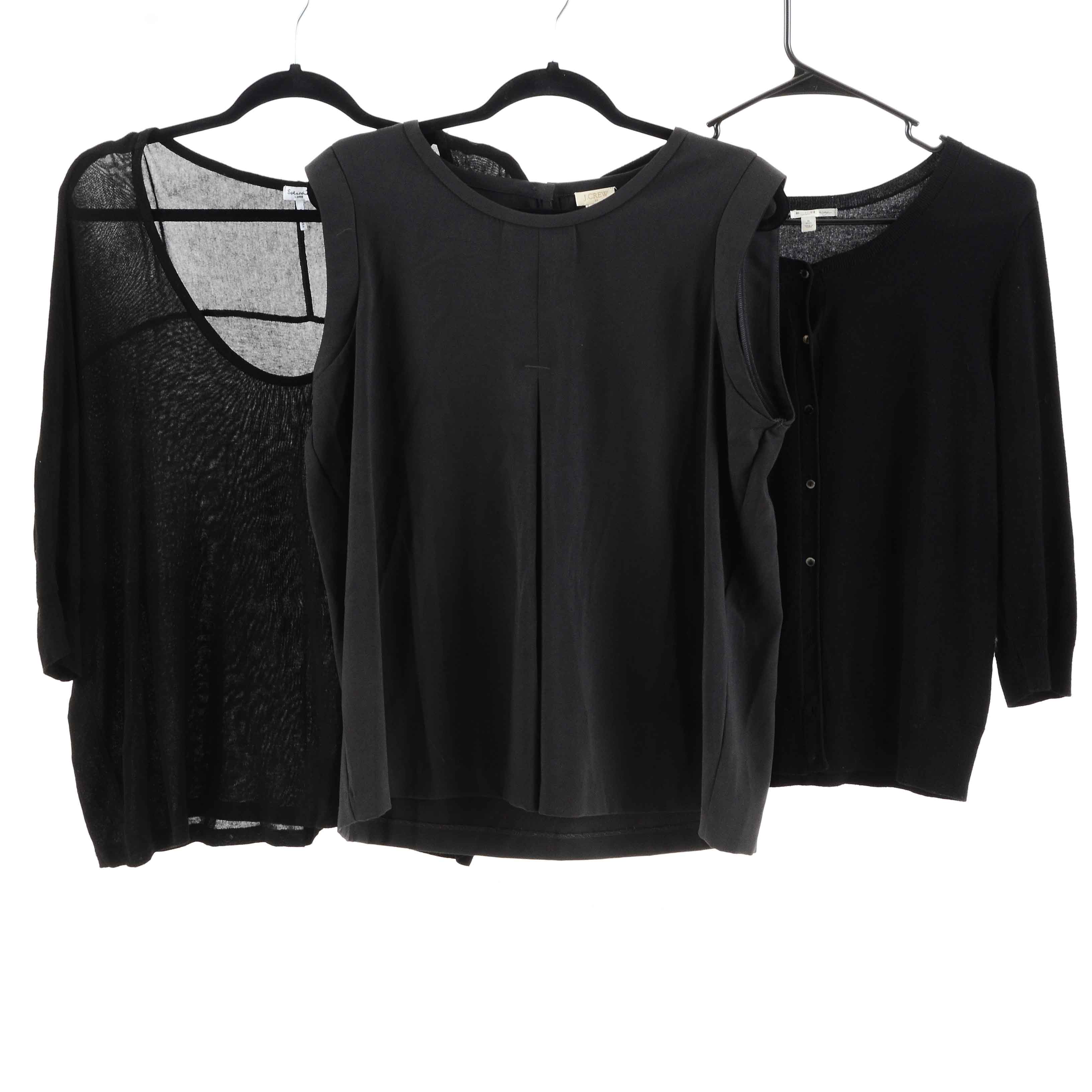 Black J. Crew Shirt and Sweaters