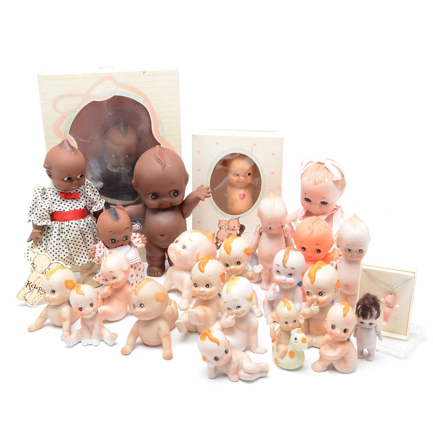 Grouping of Vintage Porcelain Kewpie Dolls