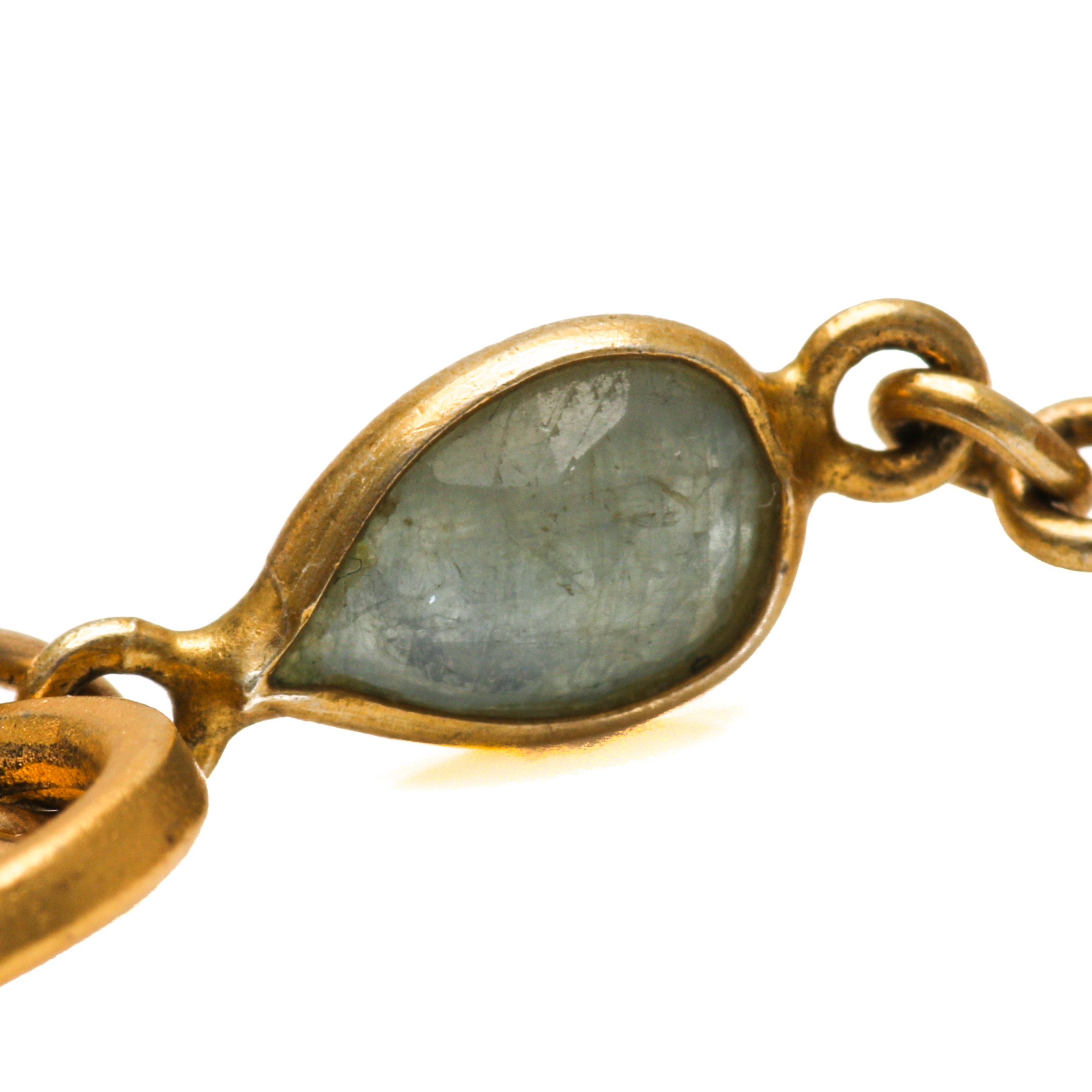 Nava Zahavi 18K Yellow Gold and Sterling Silver Multi Color Sapphire Necklace