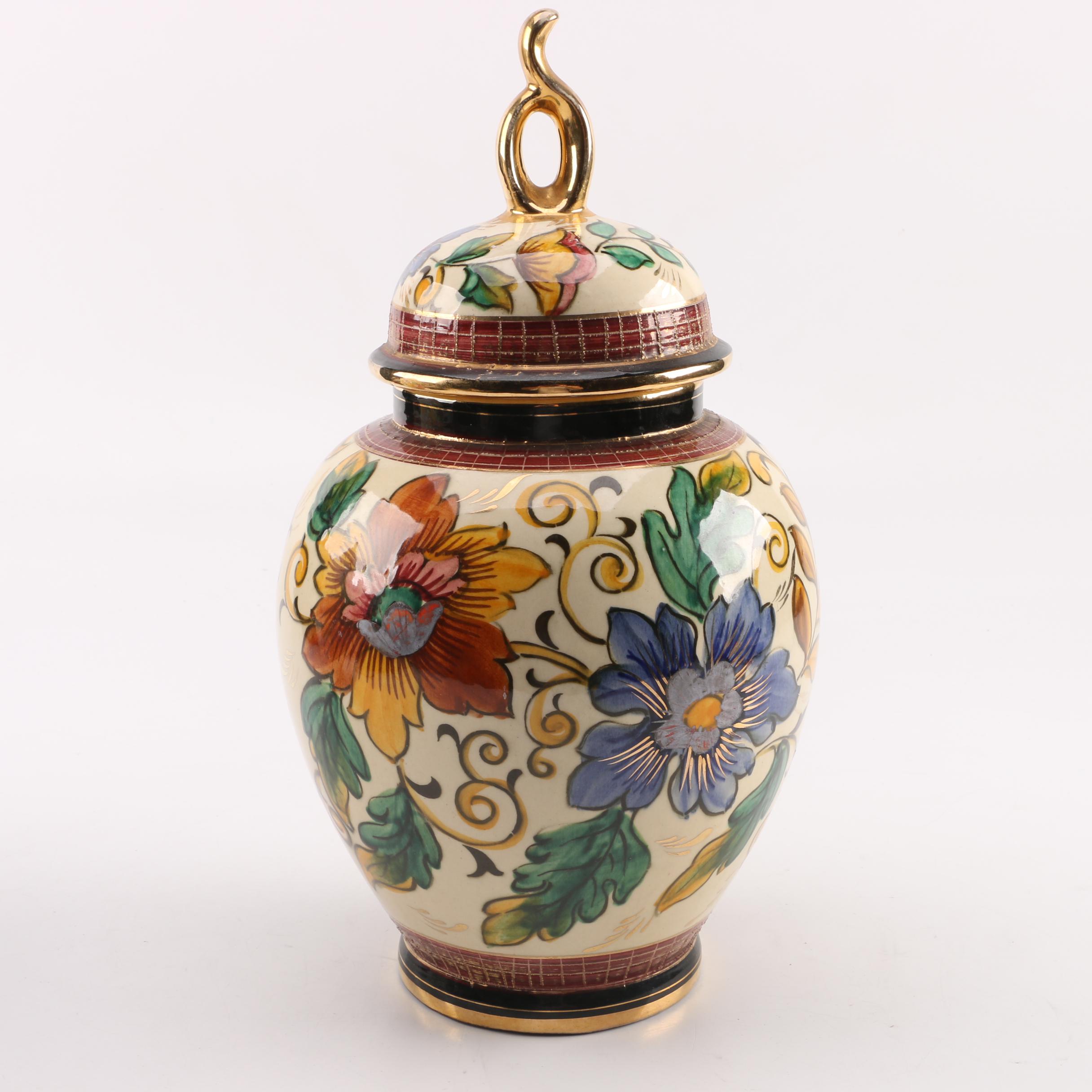 H. Bequet Lidded Ceramic Urn