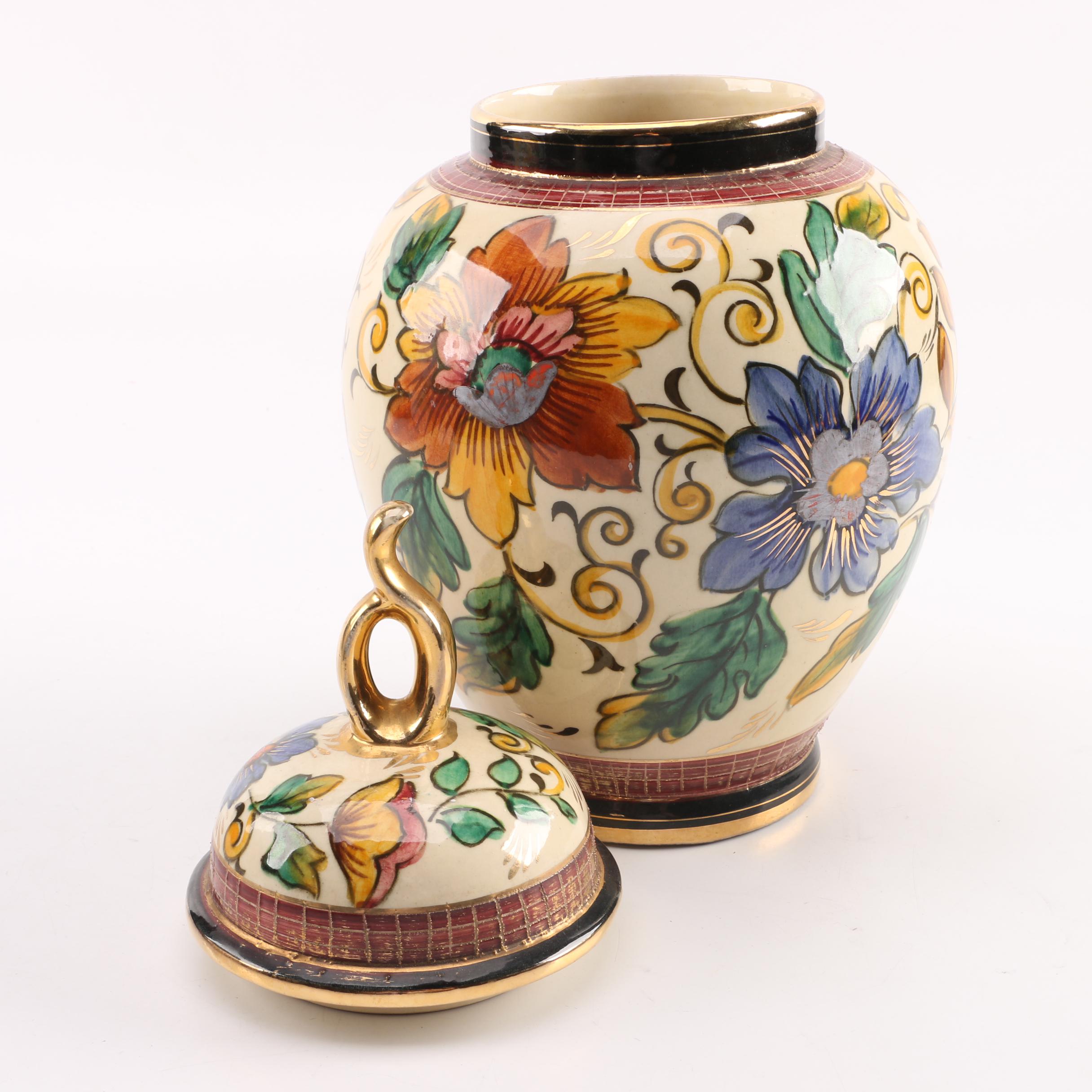 H. Bequet Lidded Ceramic Urn