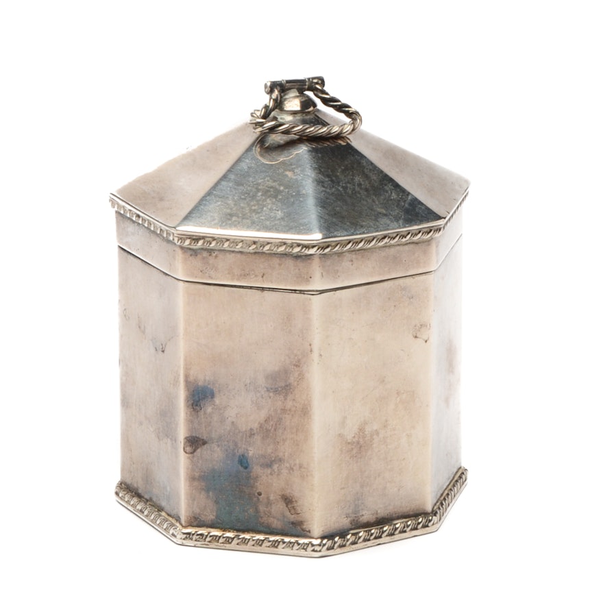 Vintage Silver Plated Tea Caddy