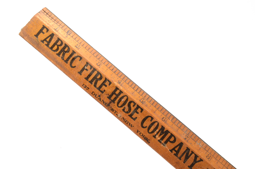 Collection of Vintage Wooden Rulers and Tool Chest Display