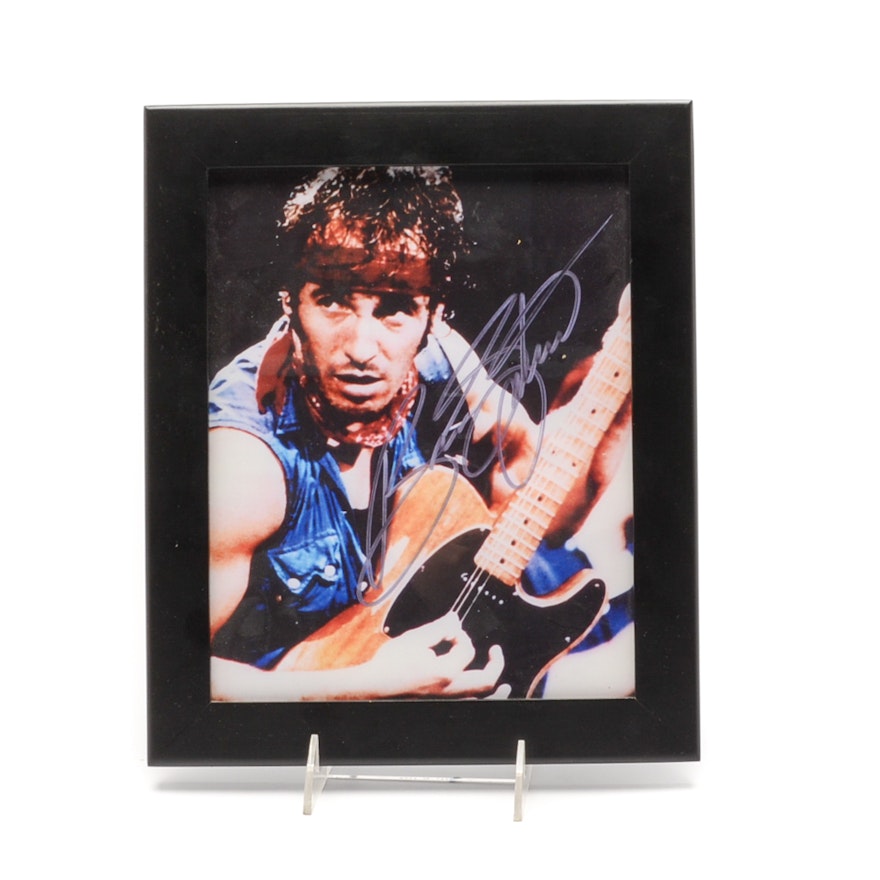 Rock-N-Roll Performer Bruce Springsteen Signed Framed Display