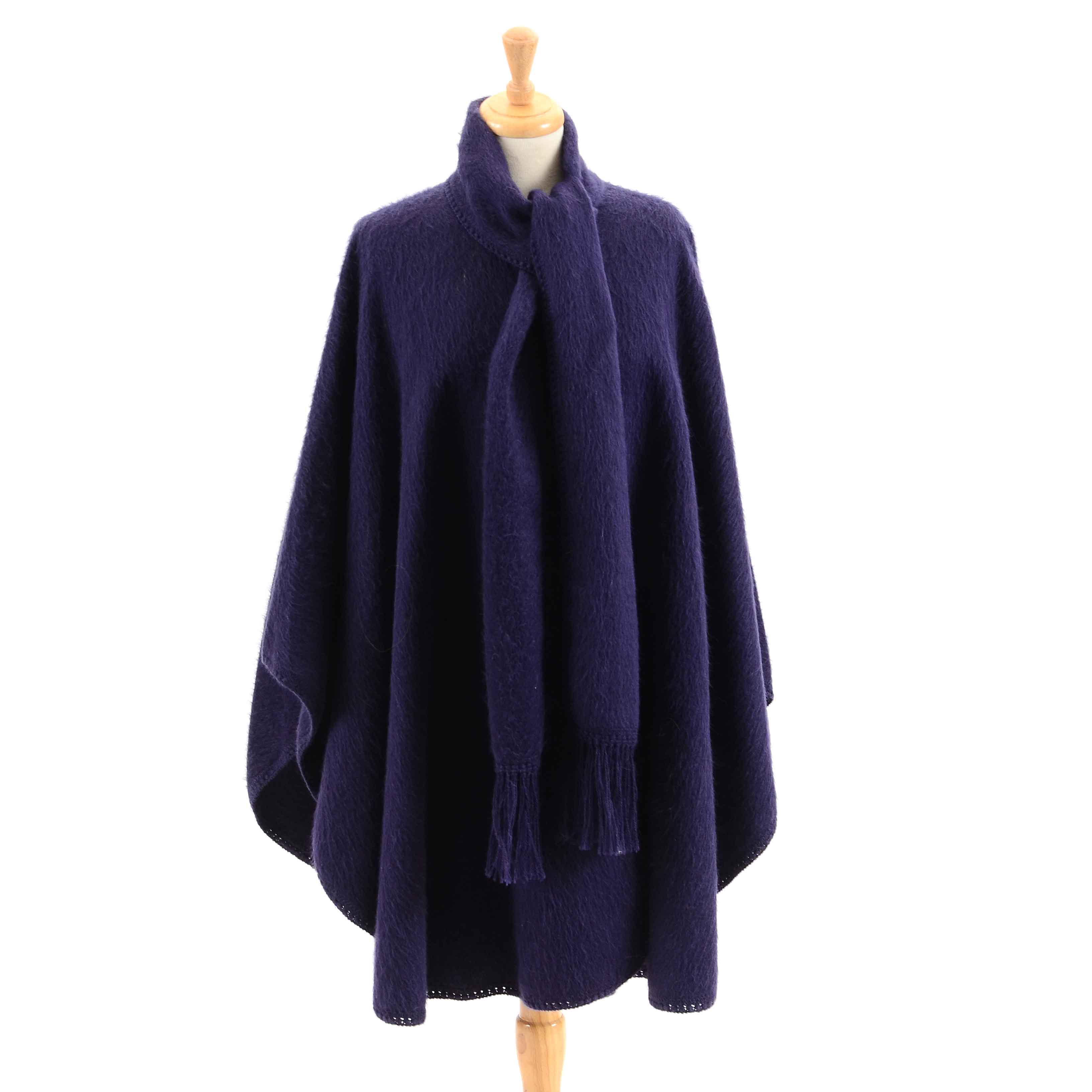 Women's Peruvian Alpaca Fleece Poncho