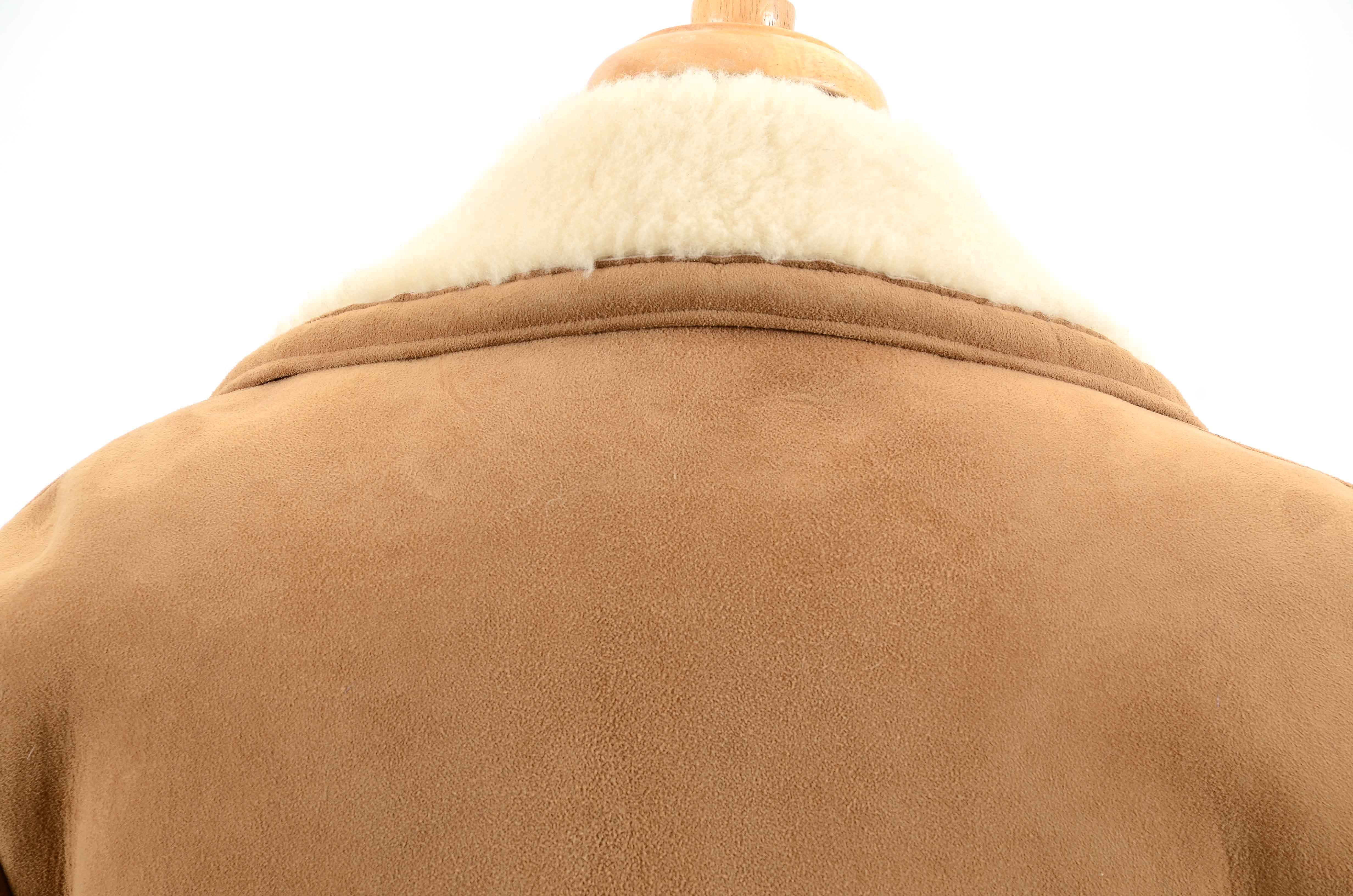 Vintage Suede Shearling Coat