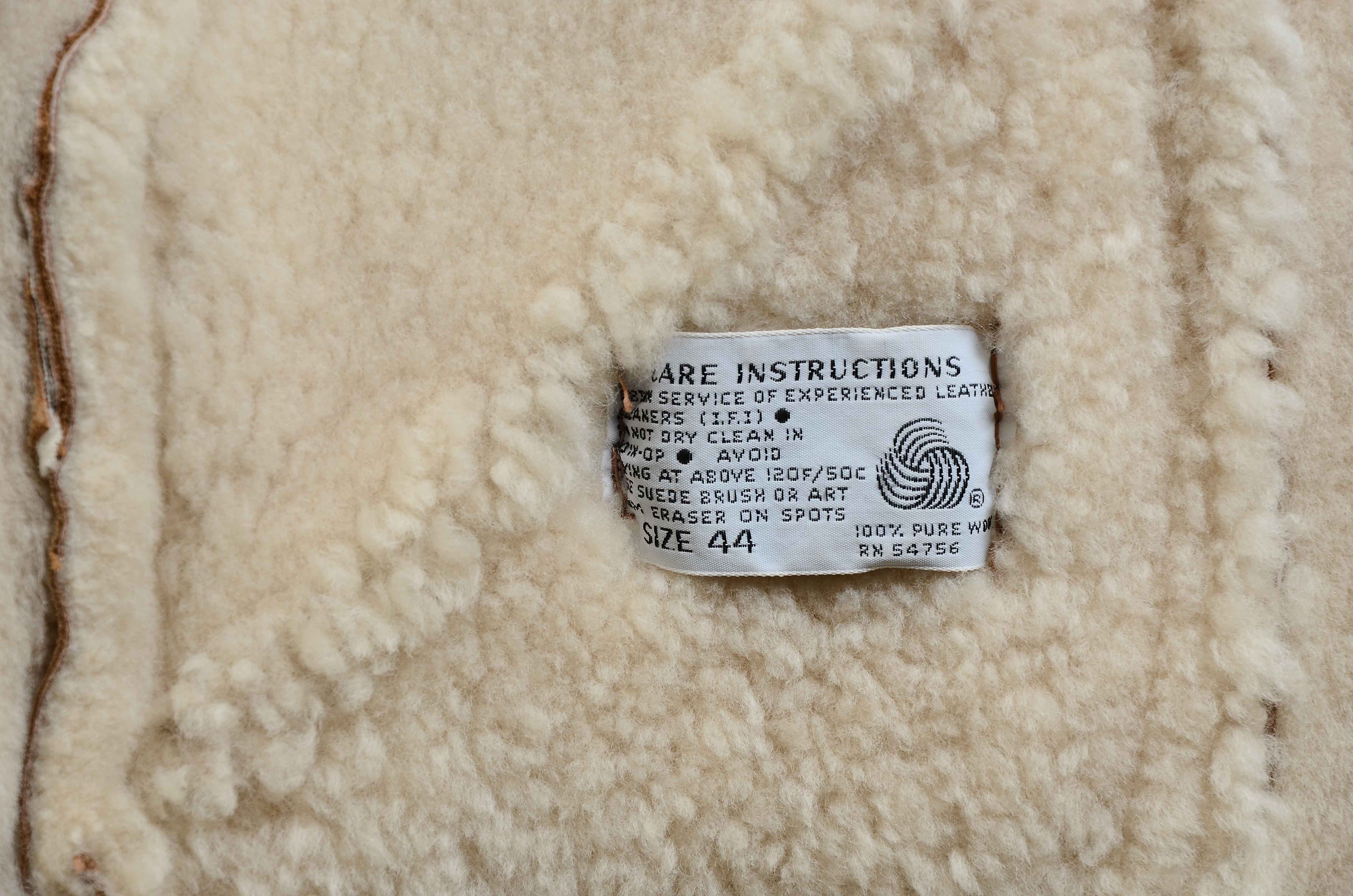 Vintage Suede Shearling Coat