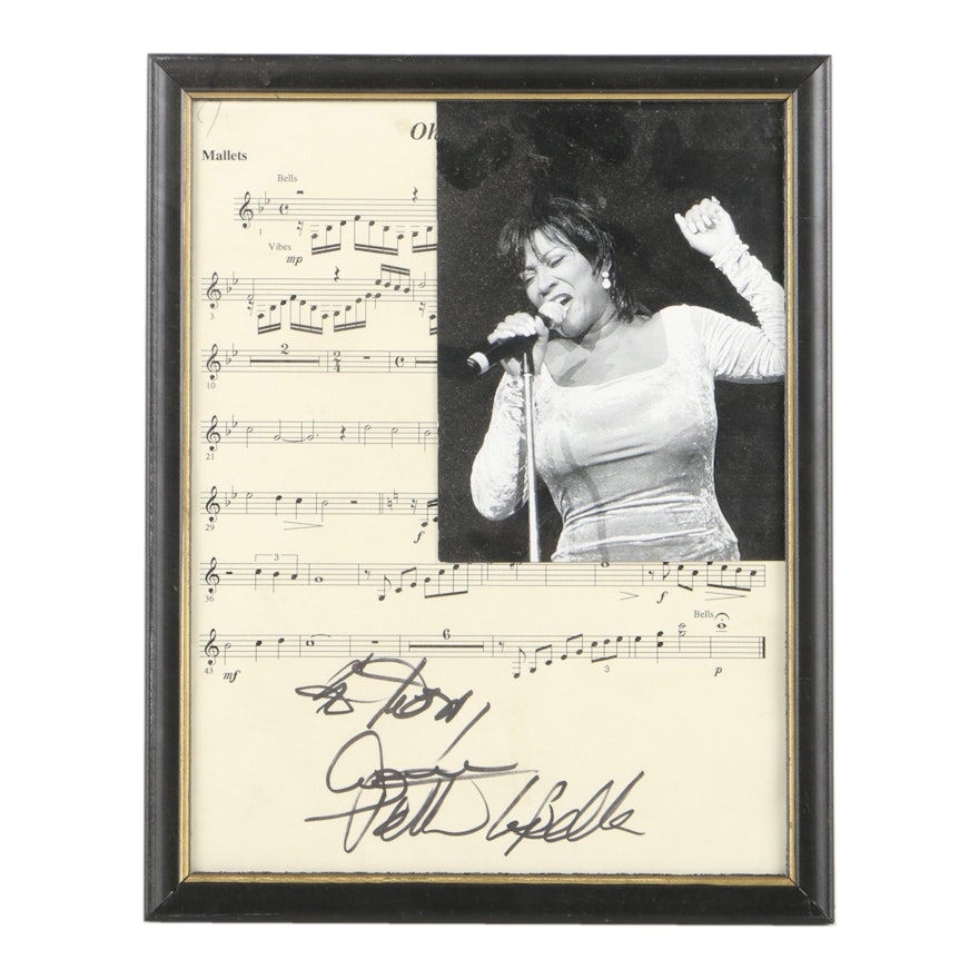 Signed Halftone Print of Patti LaBelle with Sheet Music