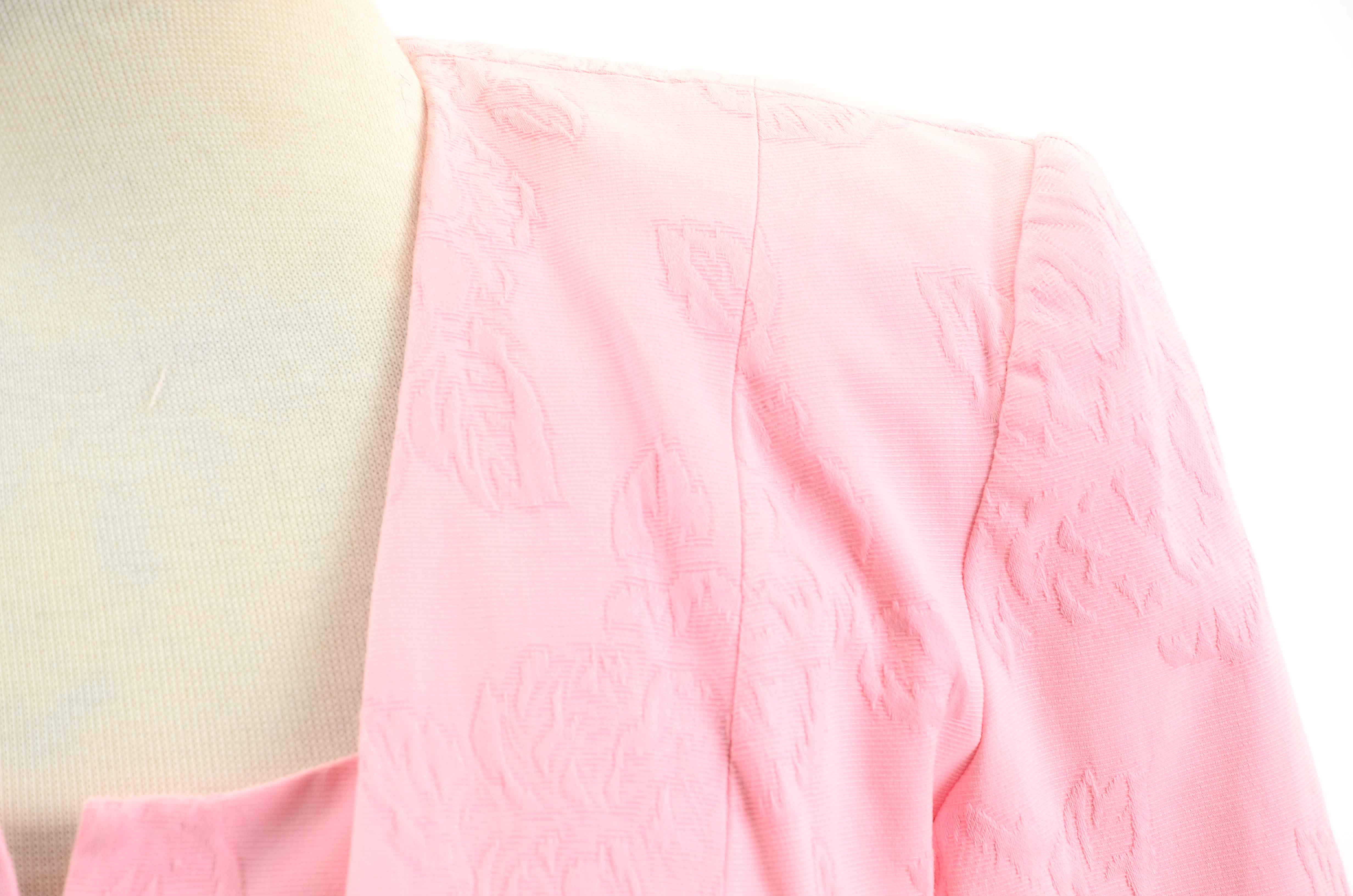 Vintage Pink Brocade Dress Suit