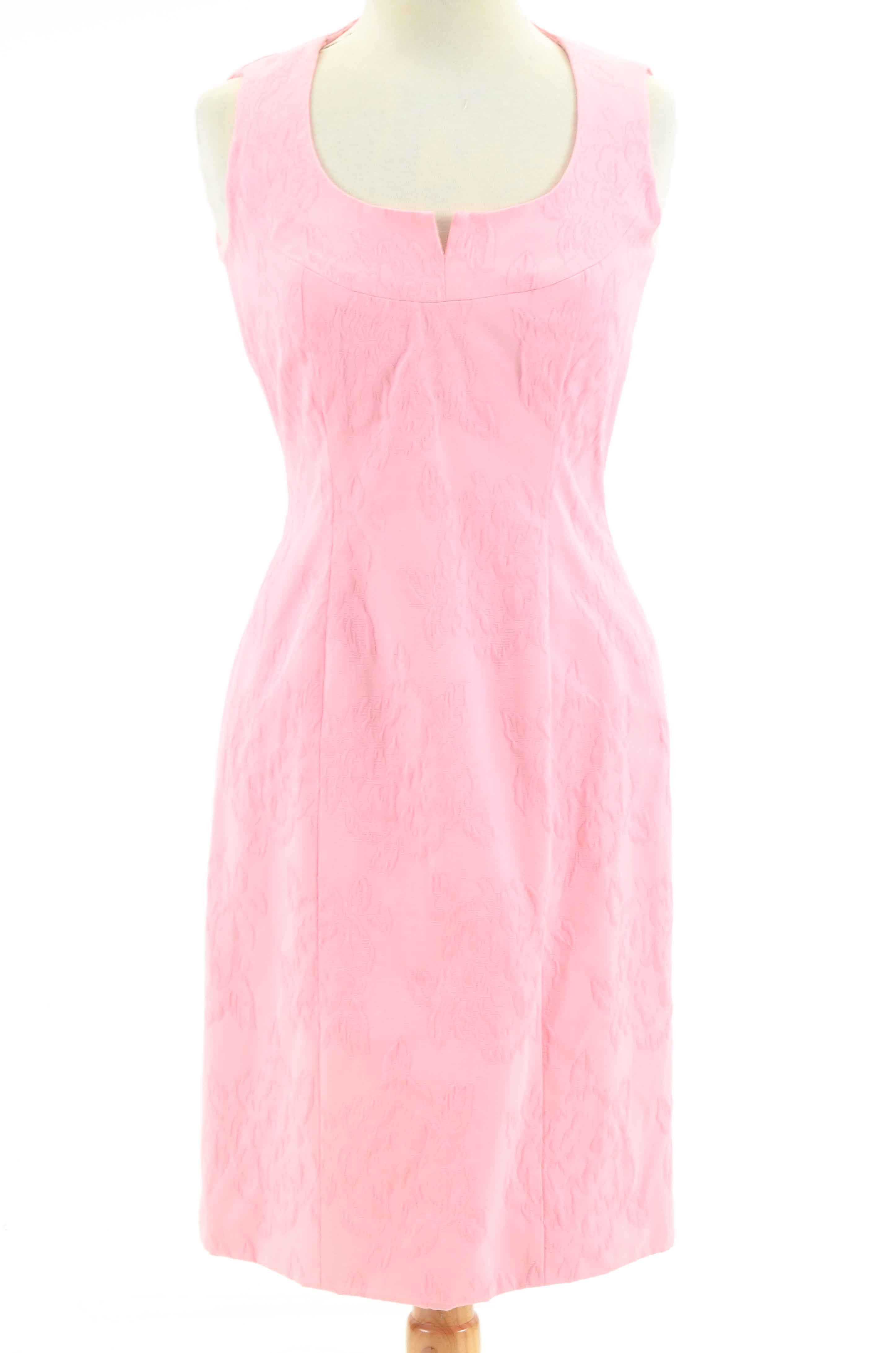 Vintage Pink Brocade Dress Suit