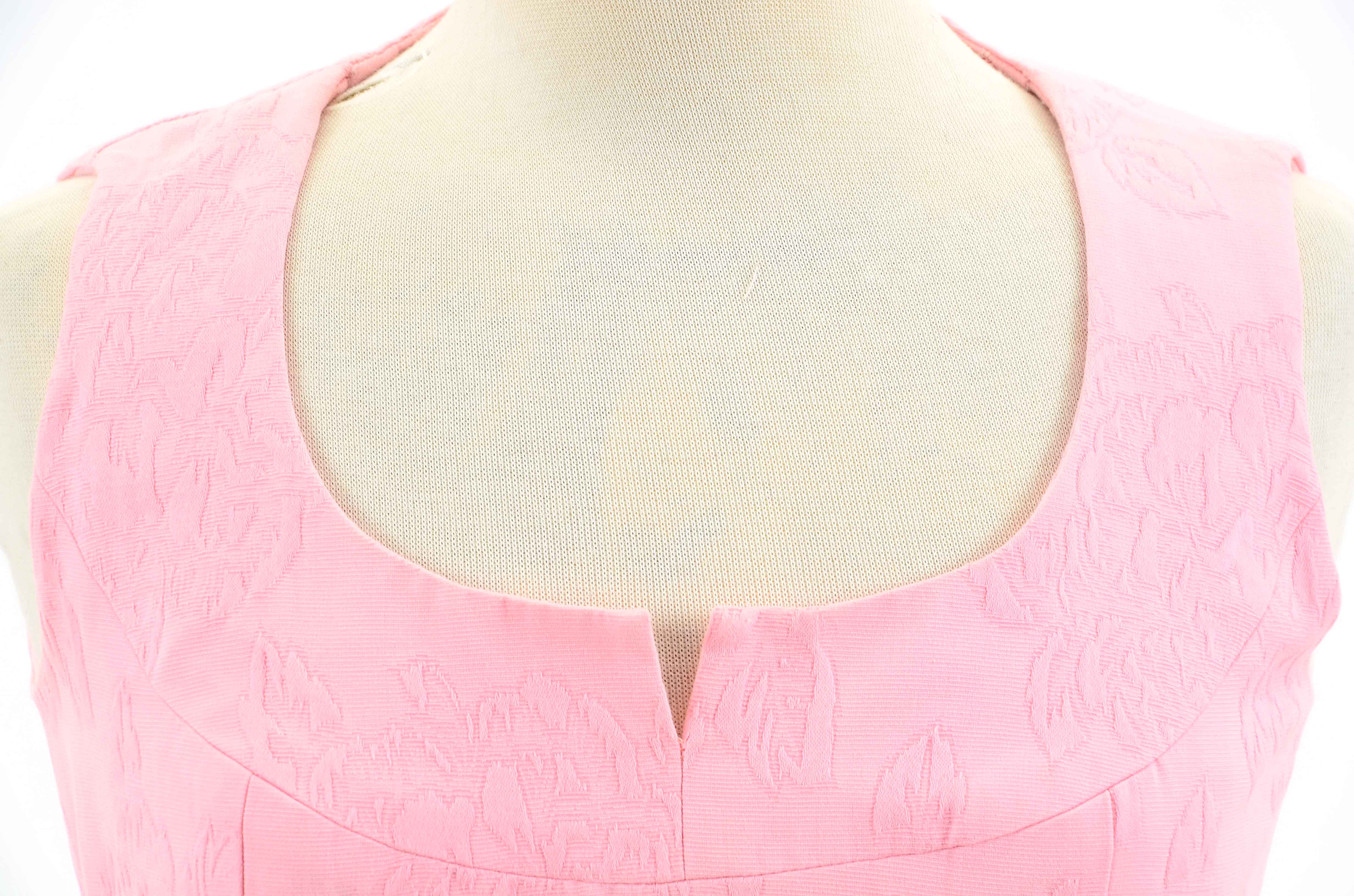 Vintage Pink Brocade Dress Suit