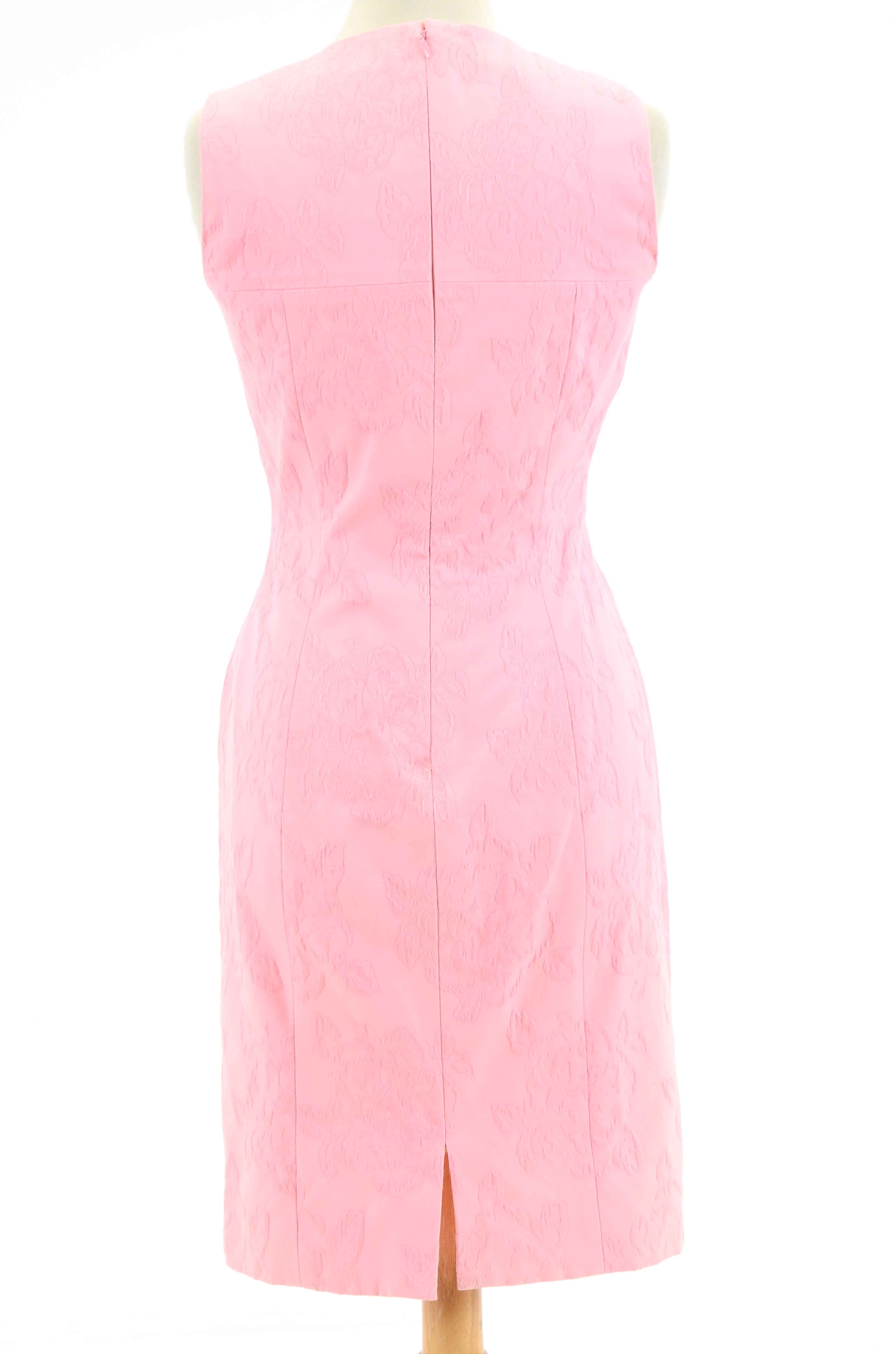 Vintage Pink Brocade Dress Suit