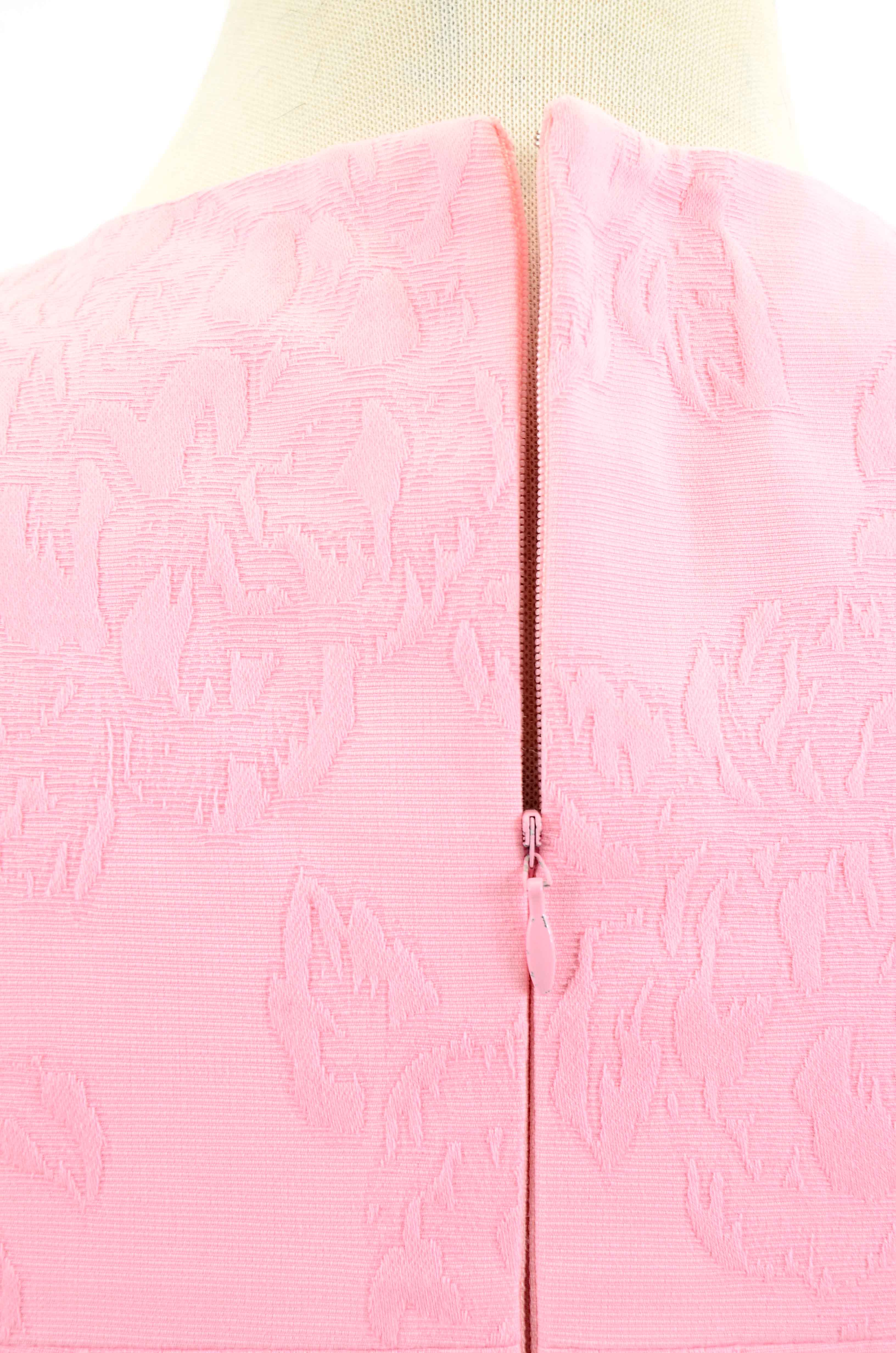 Vintage Pink Brocade Dress Suit