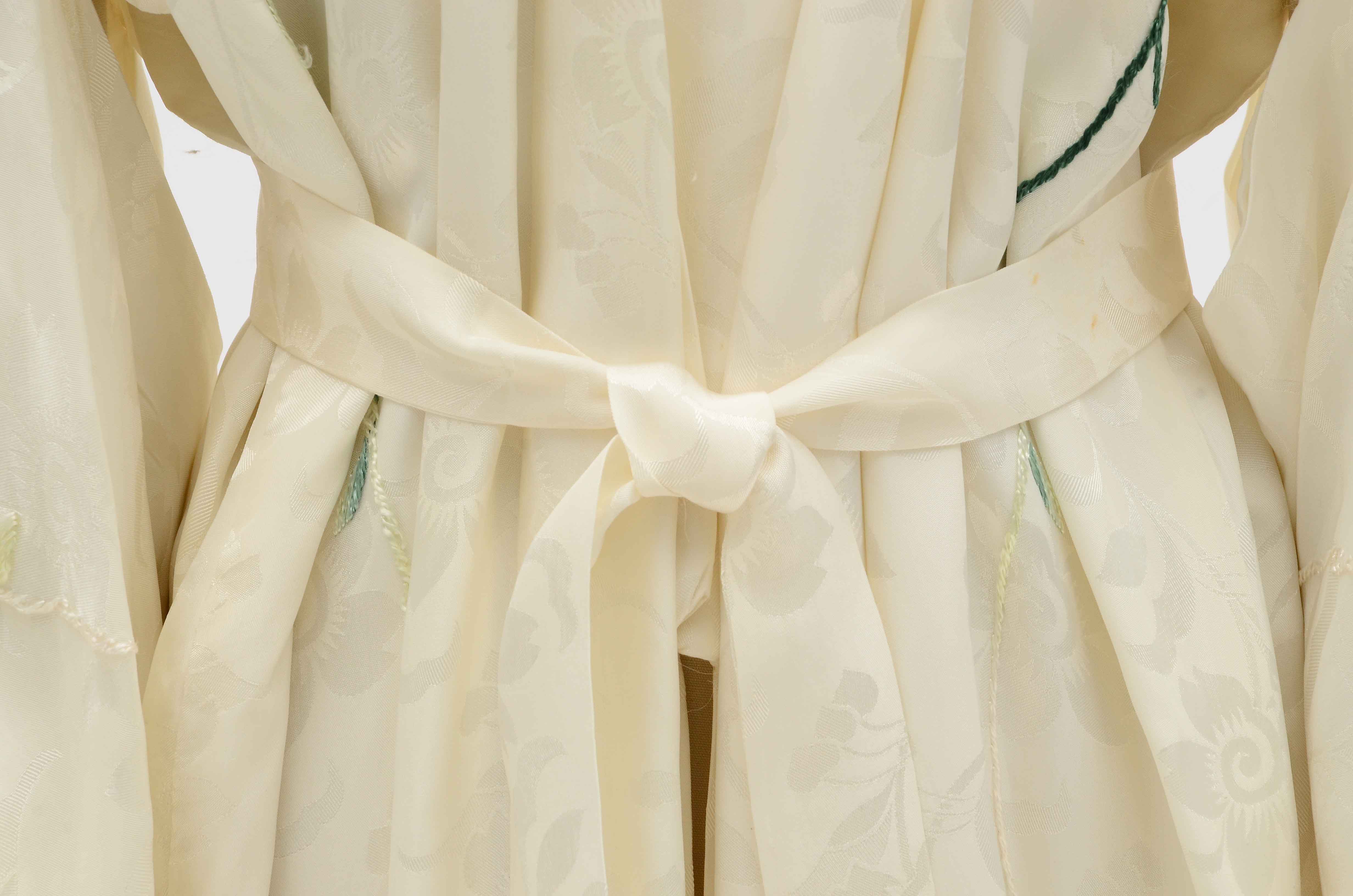 Japanese Embroidered Satin Brocade Kimono