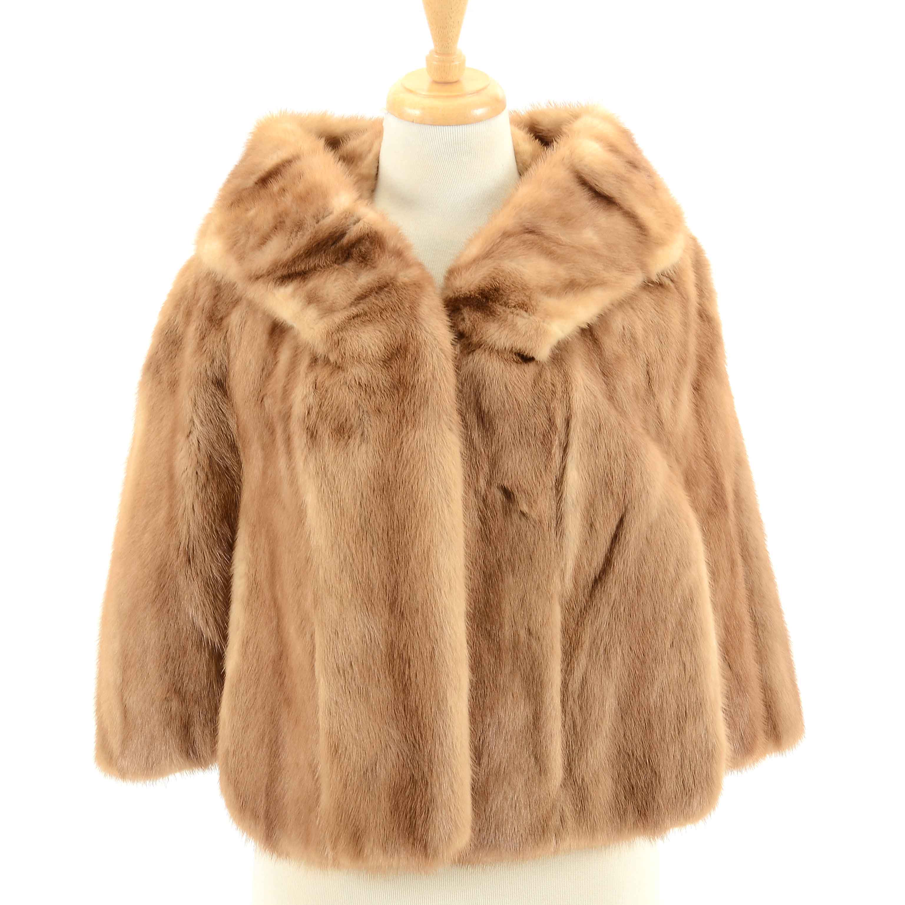 Women's Vintage Light Brown Mink Fur Stole