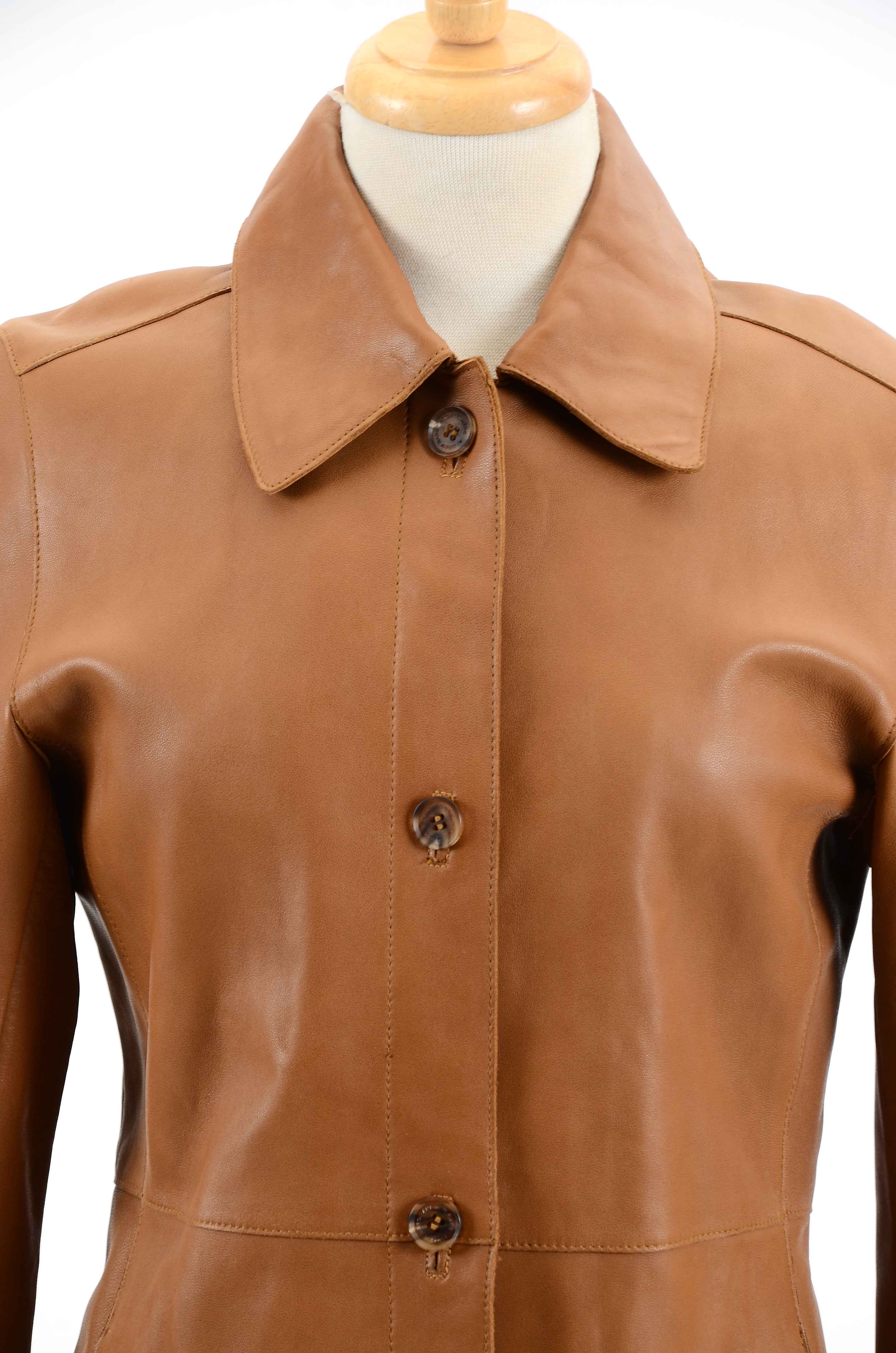 Andrew Marc Women's Tan Leather Coat