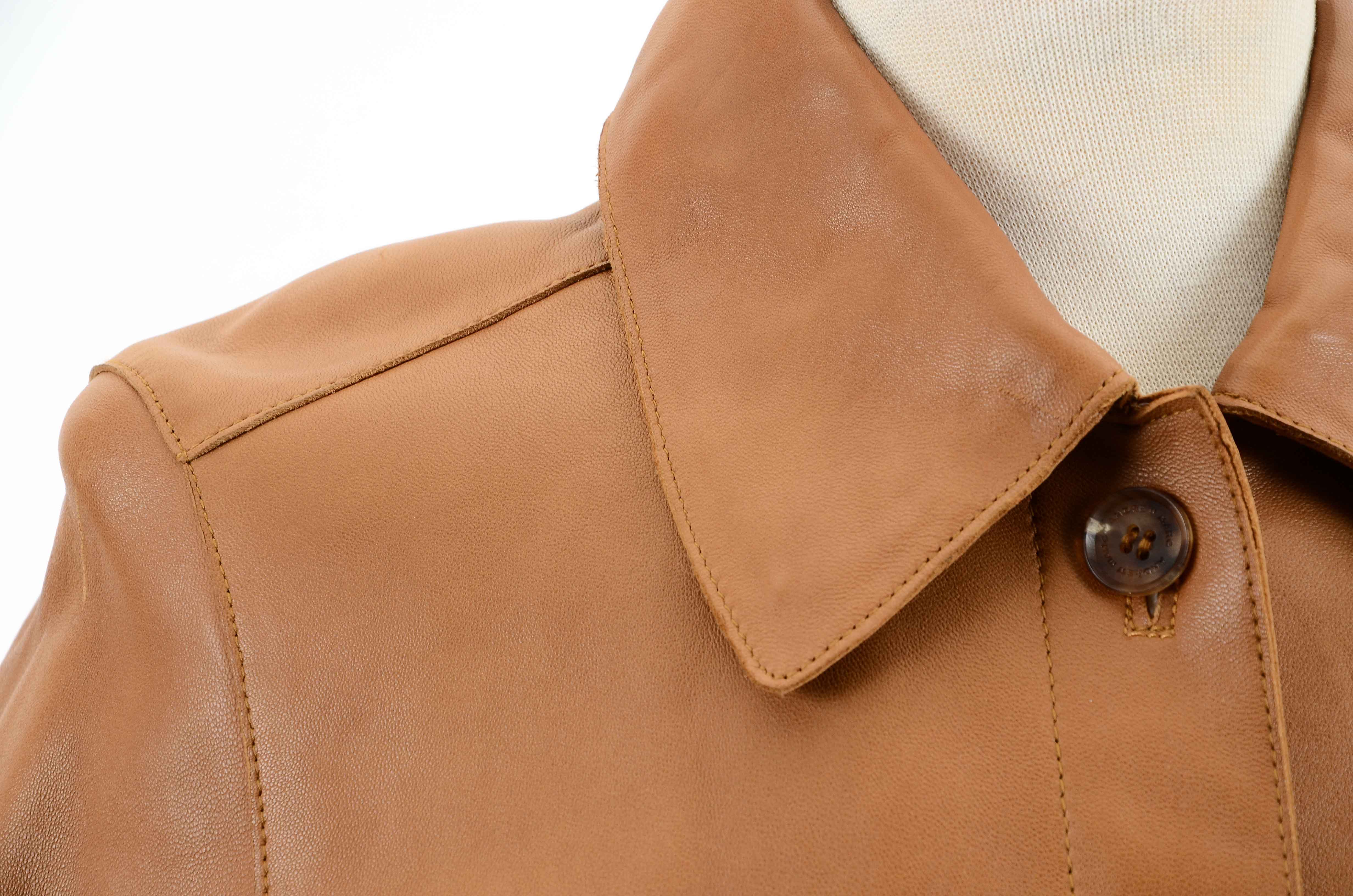 Andrew Marc Women's Tan Leather Coat