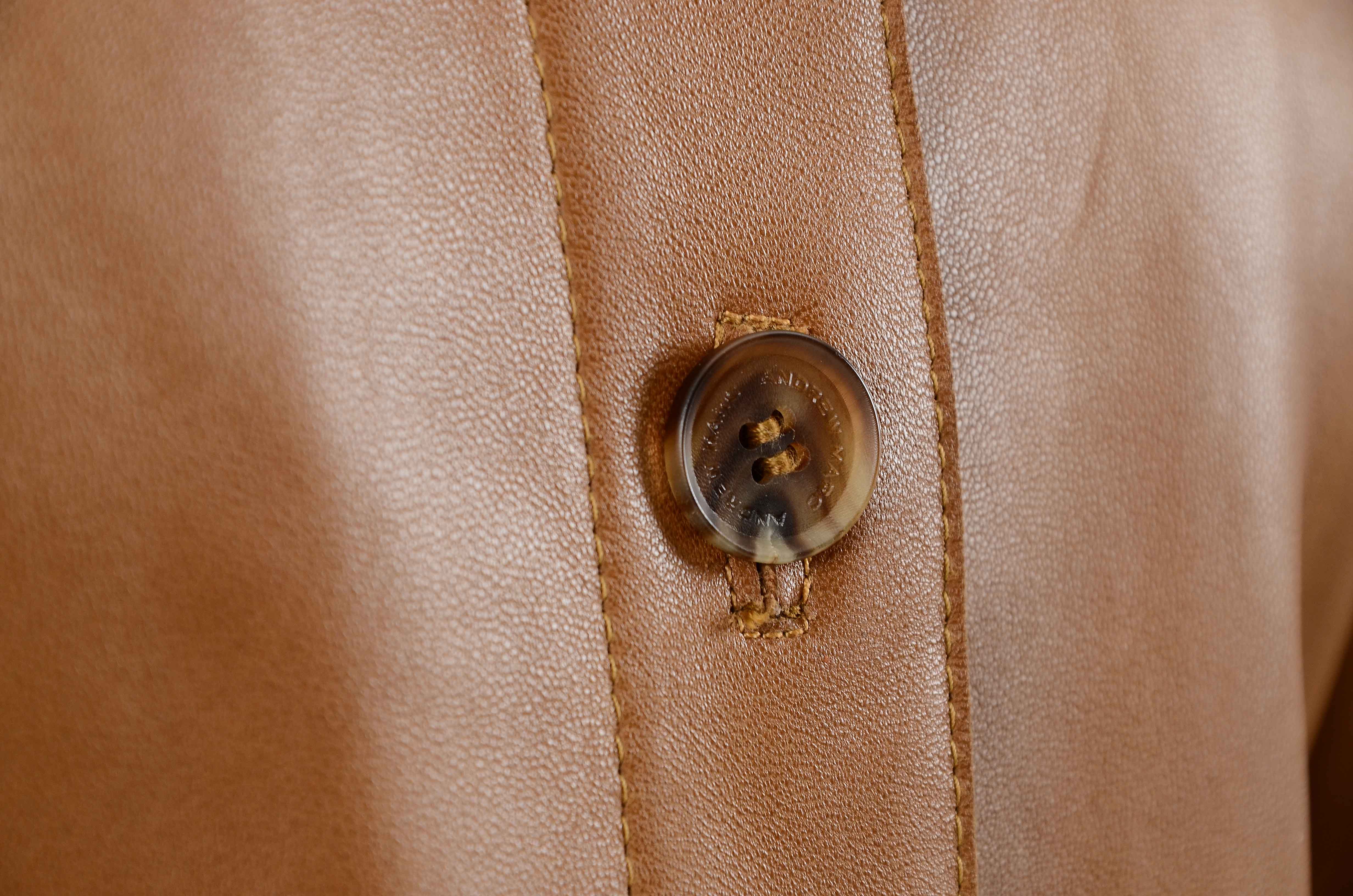 Andrew Marc Women's Tan Leather Coat