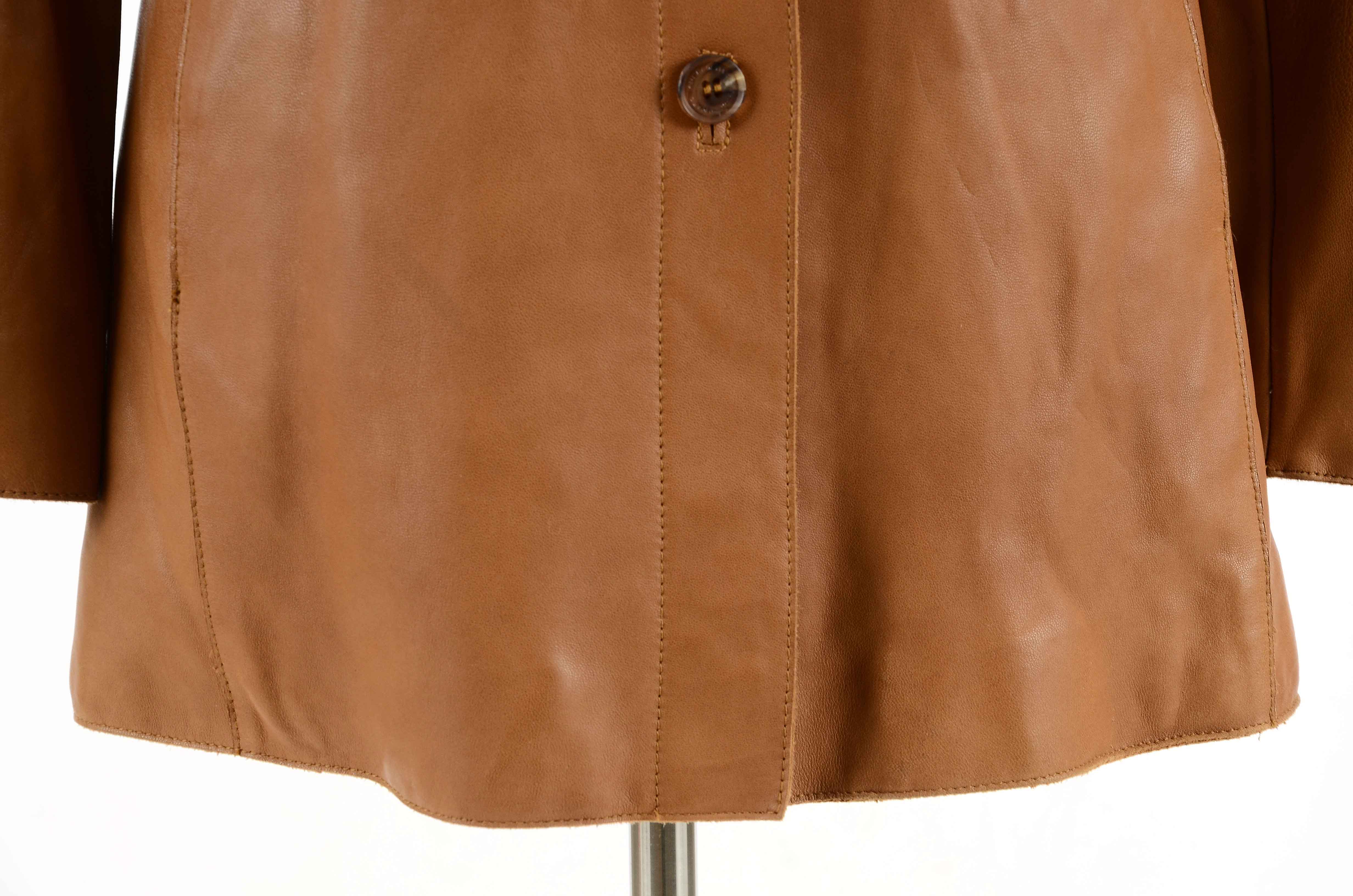 Andrew Marc Women's Tan Leather Coat