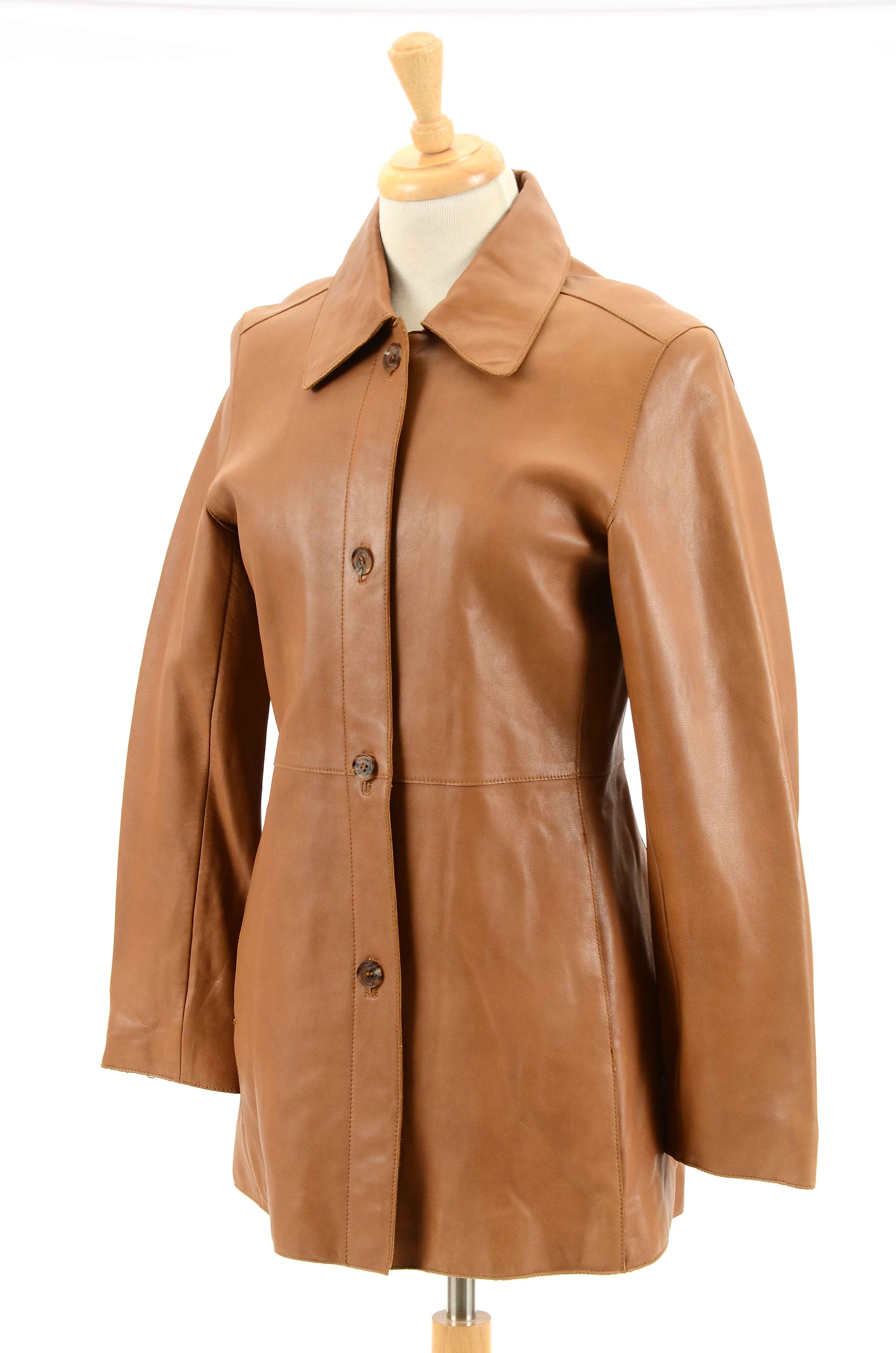 Andrew Marc Women's Tan Leather Coat