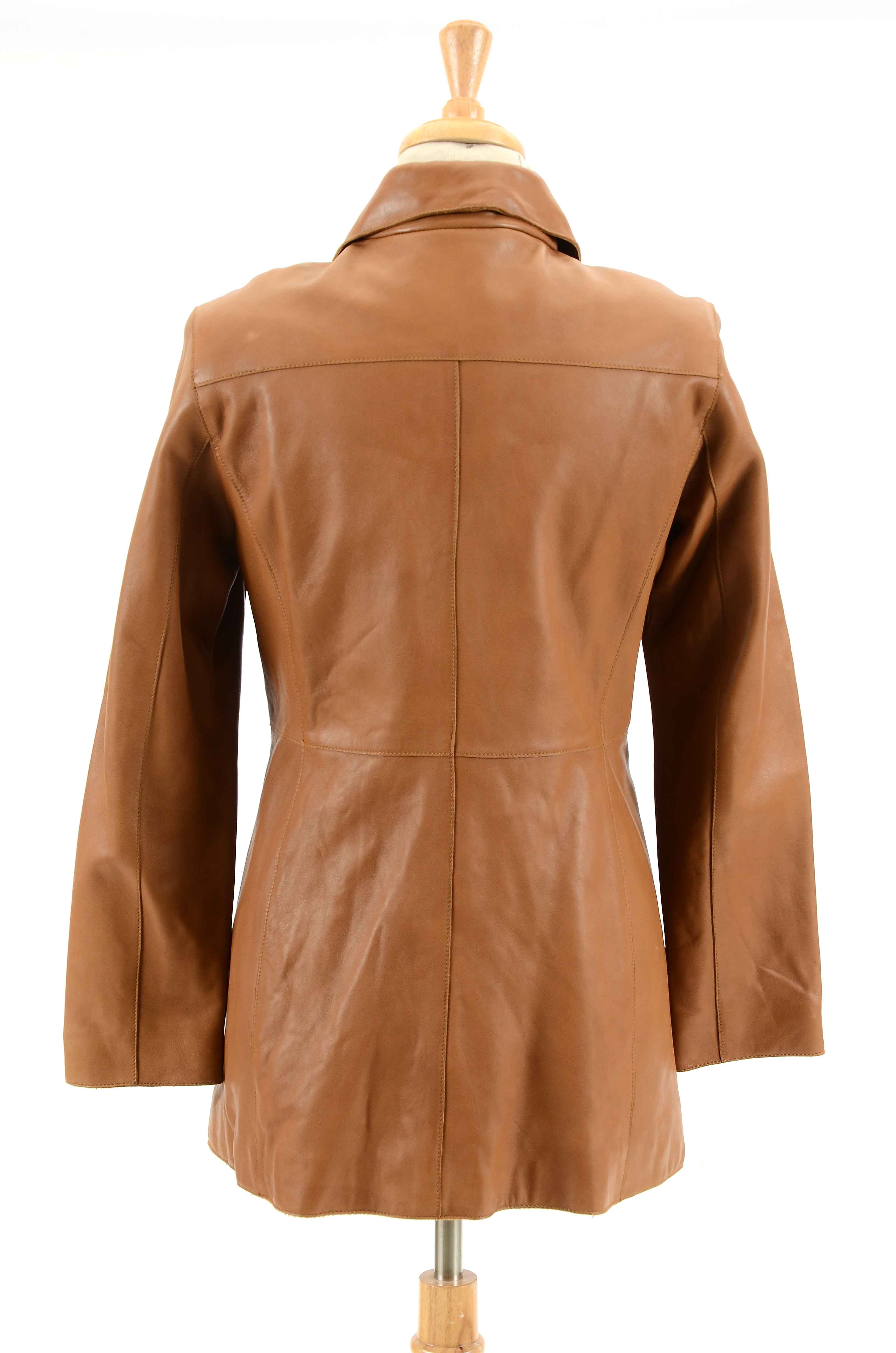 Andrew Marc Women's Tan Leather Coat